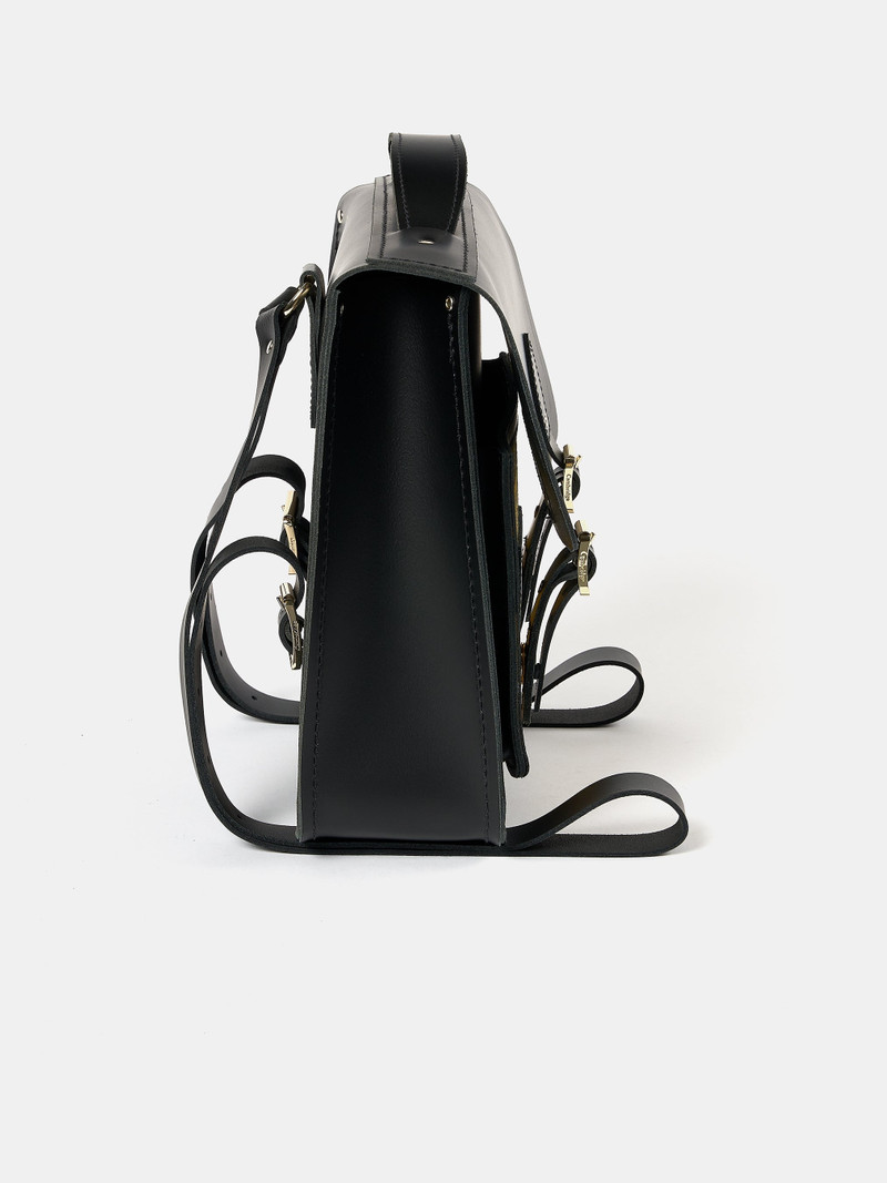 The Small Portrait Backpack - Black with Yellow Tartan 5