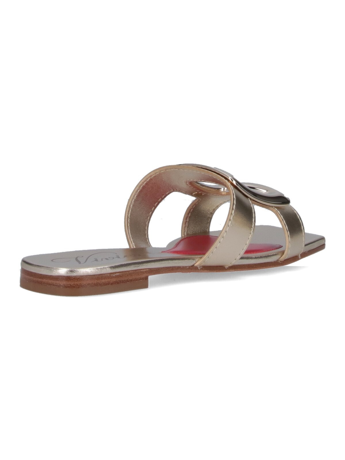 "SQUARED BUCKLE" SLIDE SANDALS - 4