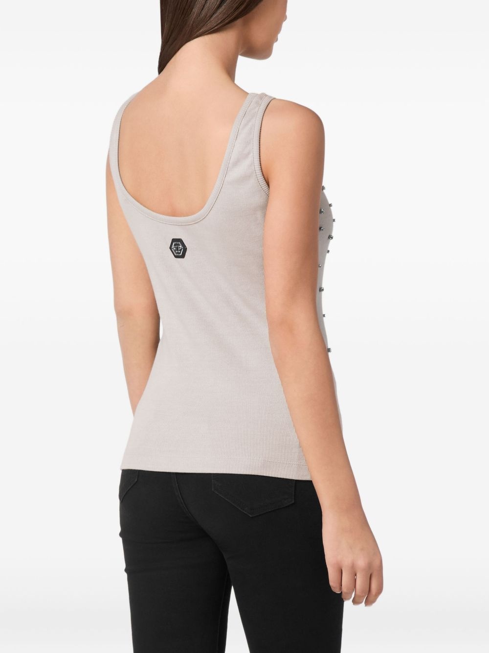 rhinestone-embellished top - 4