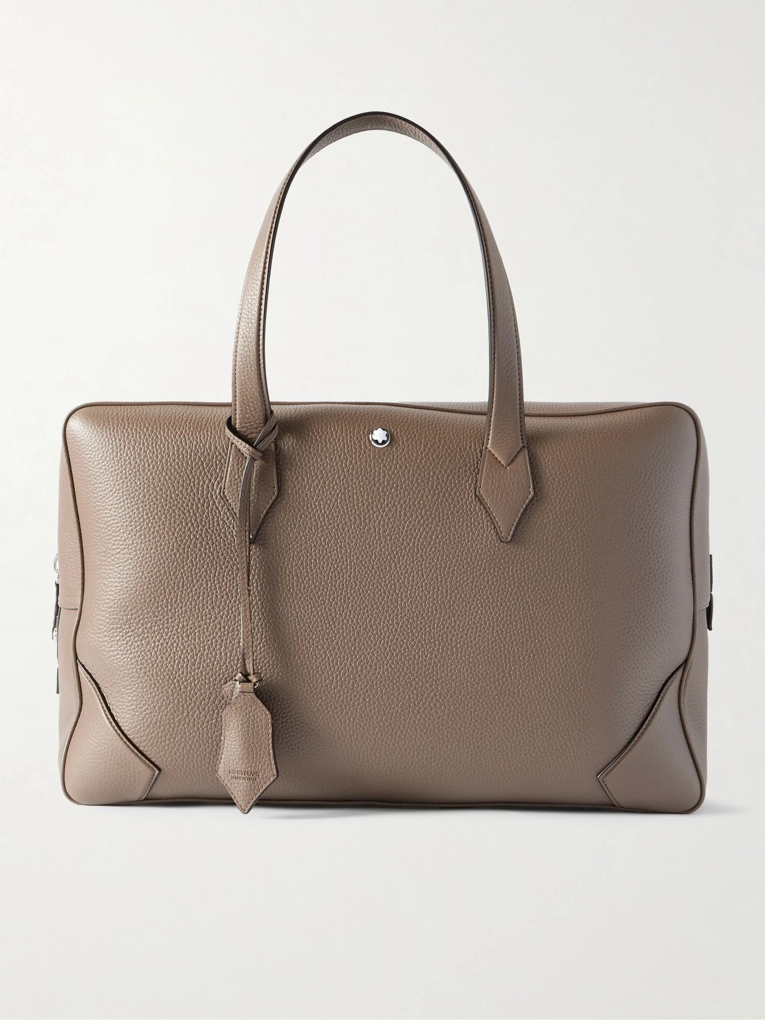 Full-Grain Leather Holdall Beige - 1