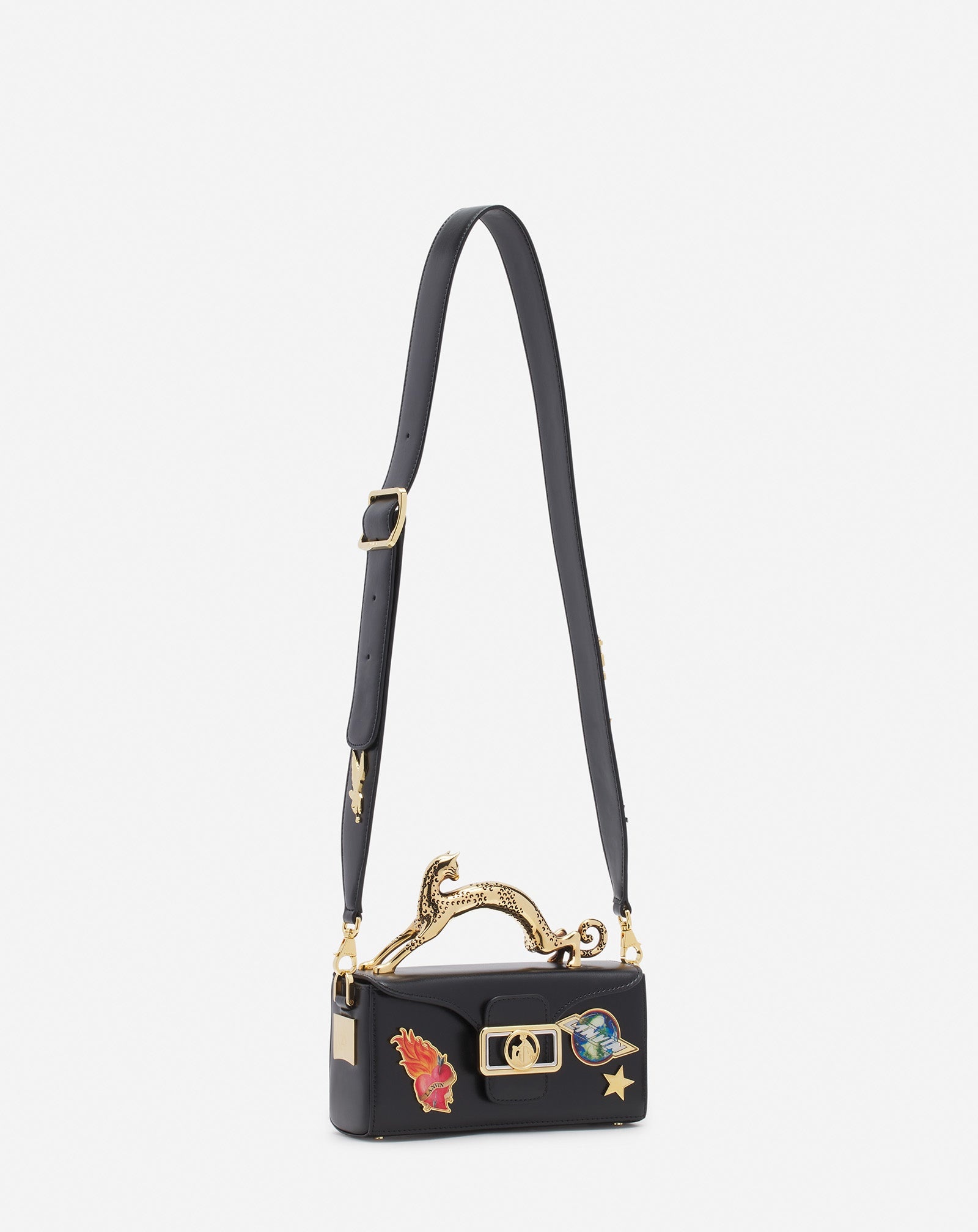 LANVIN X FUTURE PENCIL CAT NANO LEATHER BAG WITH PINS - 3