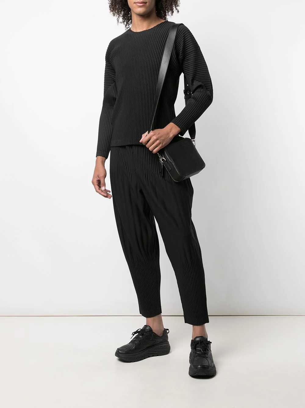 tapered plissé trousers - 2