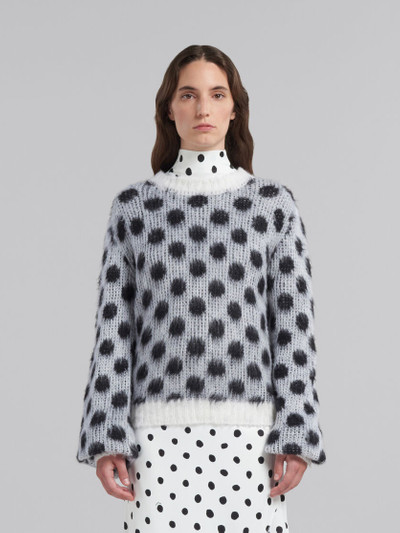 Marni WHITE MOHAIR JUMPER WITH POLKA DOTS outlook