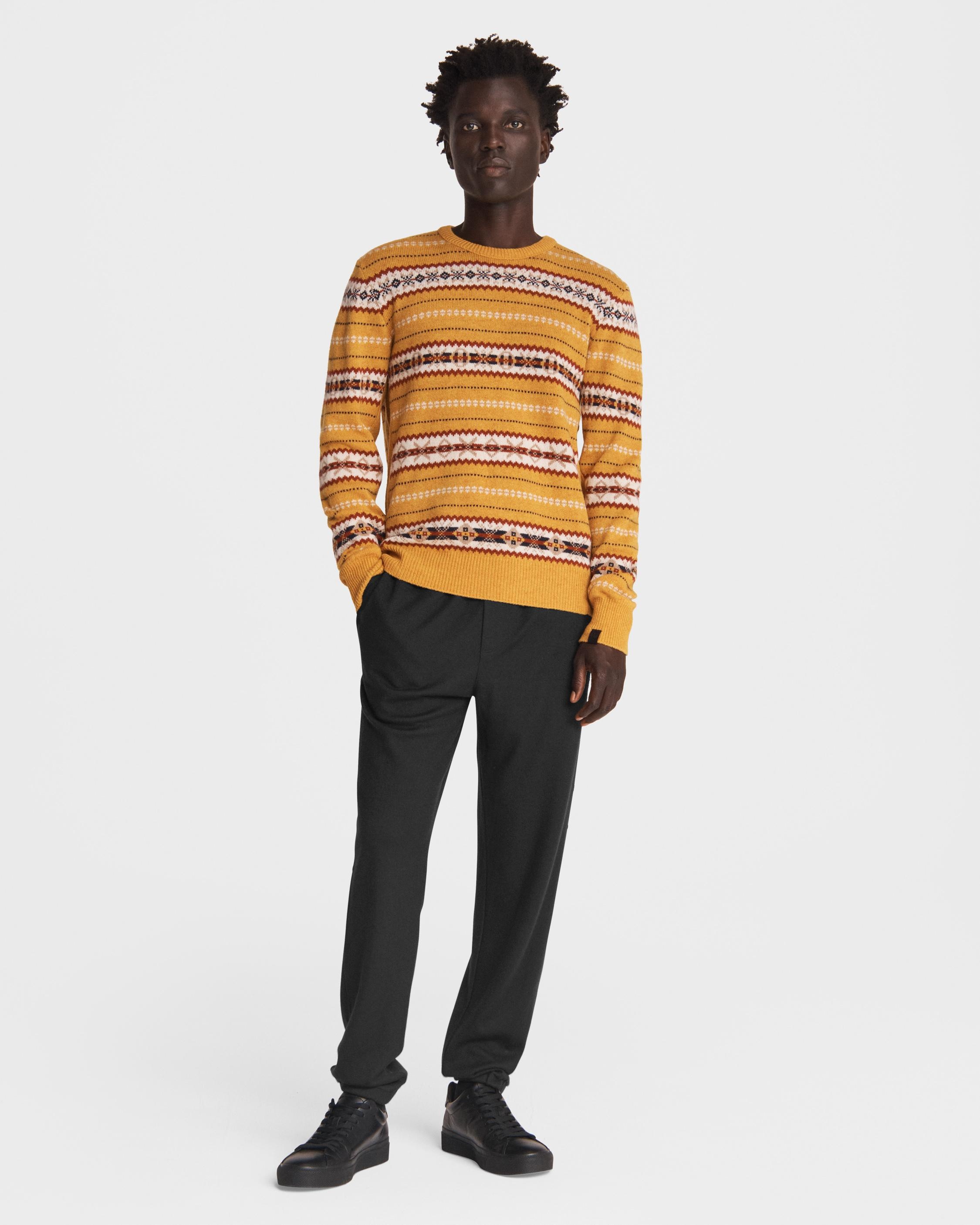Wesley Wool Fair Isle Crew
Relaxed Fit Sweater - 3