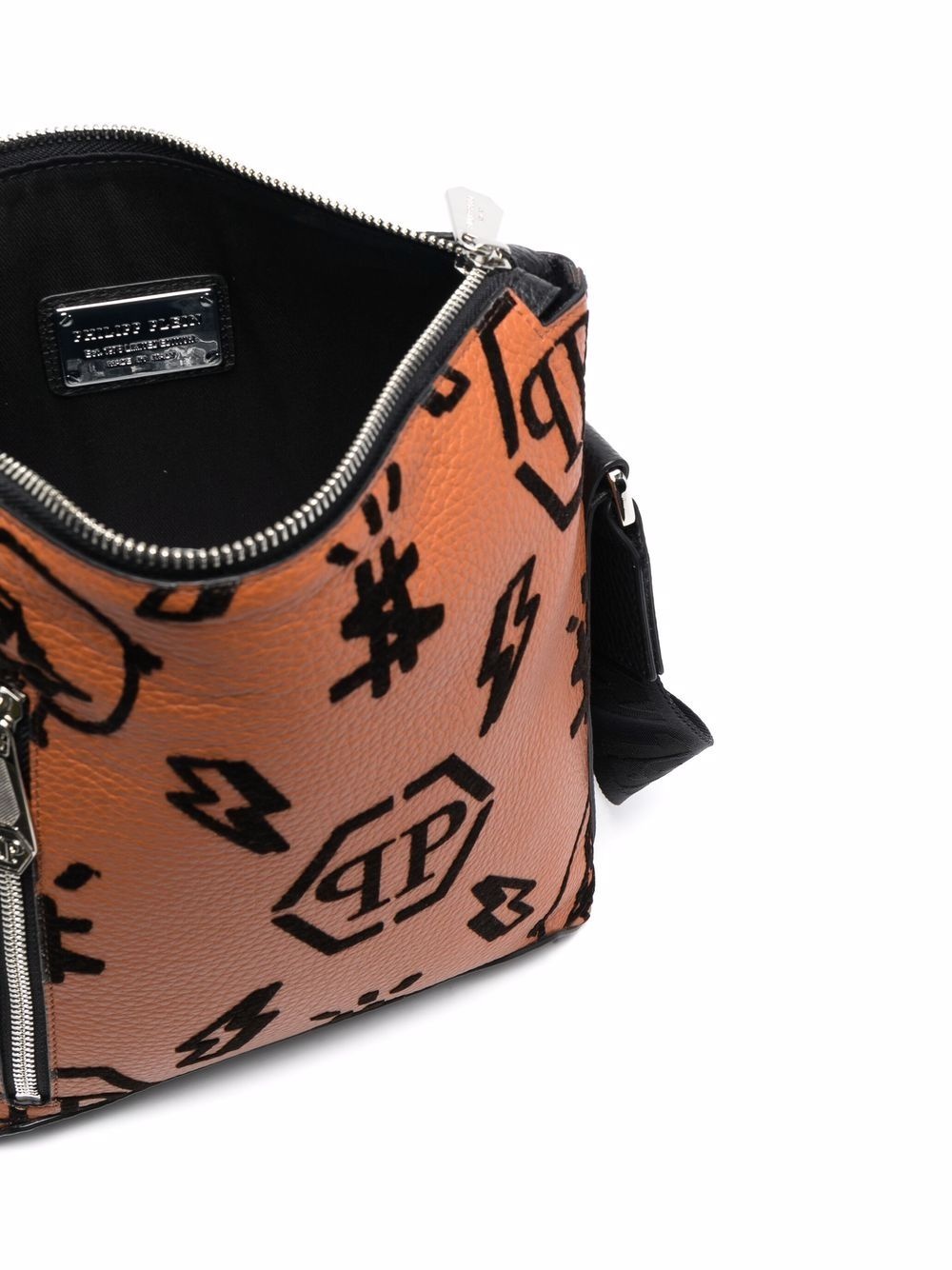 monogram print messenger bag - 5