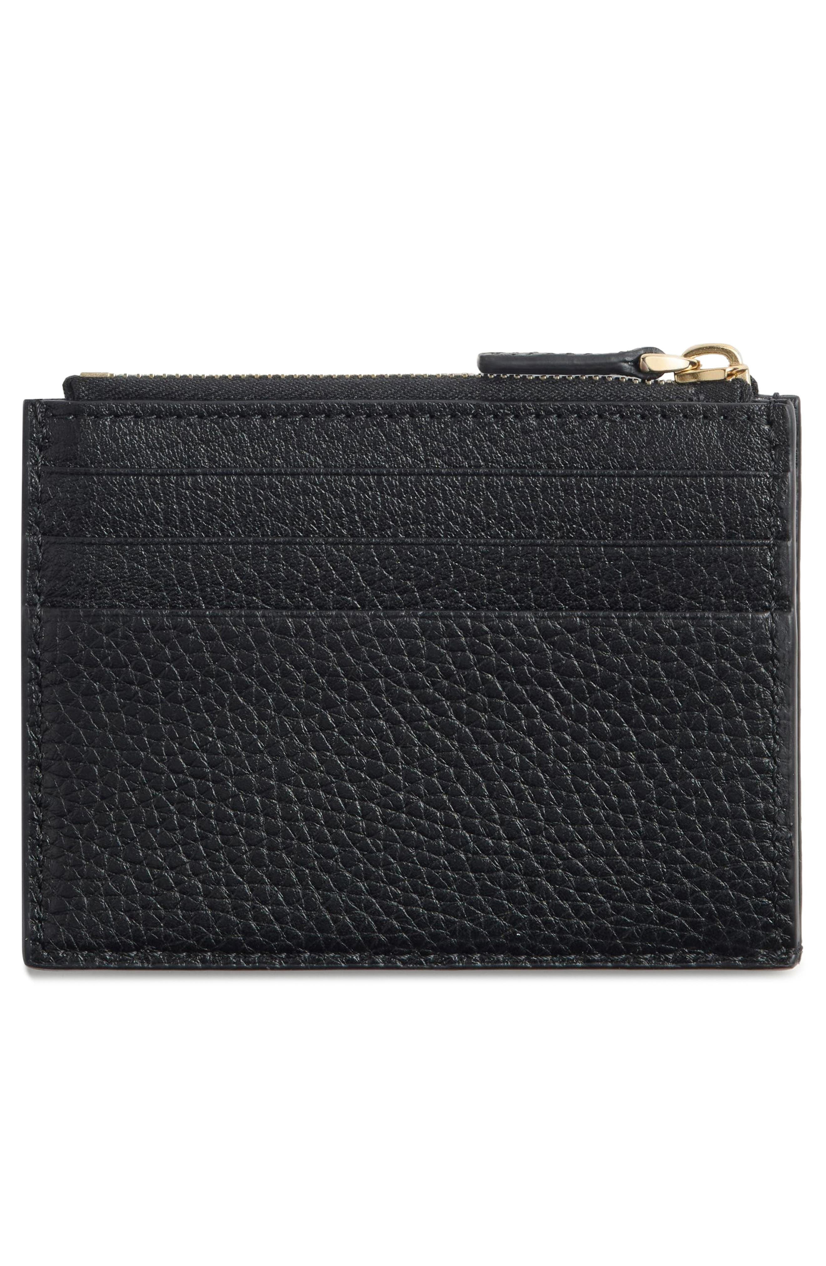 Valentino Garavani Rockstud Leather Coin Card Case in Black at Nordstrom - 3