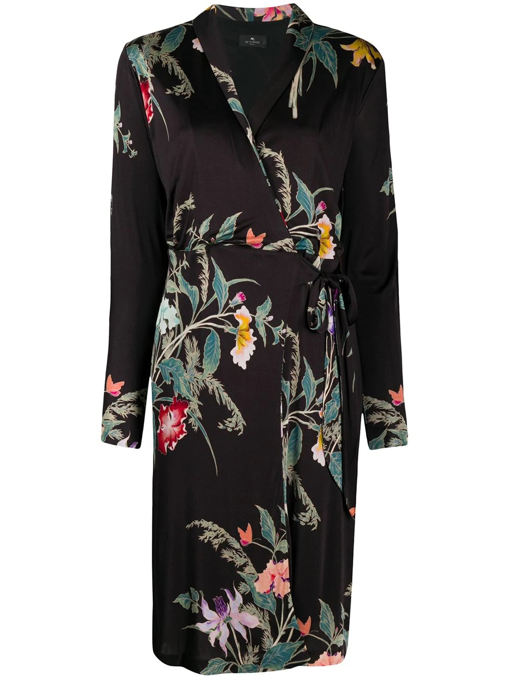 floral print wrap dress  - 1