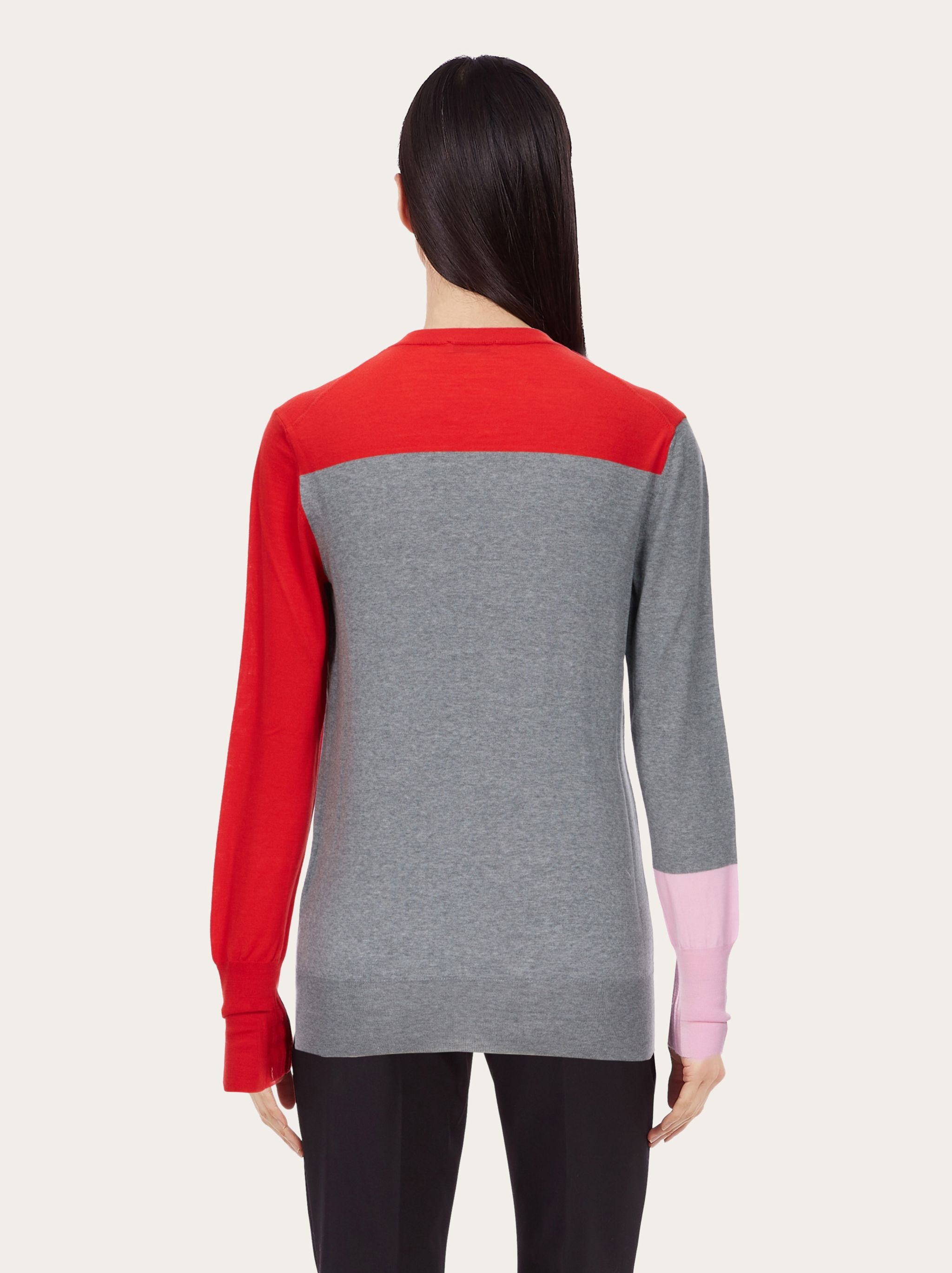 Color block slim fit sweater - 3