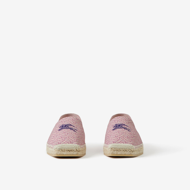Burberry EKD Monogram Cotton Espadrilles outlook