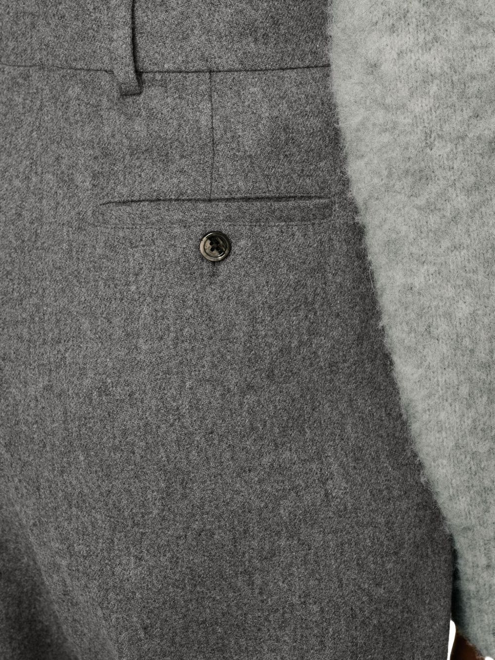 wool large-fit trousers - 6