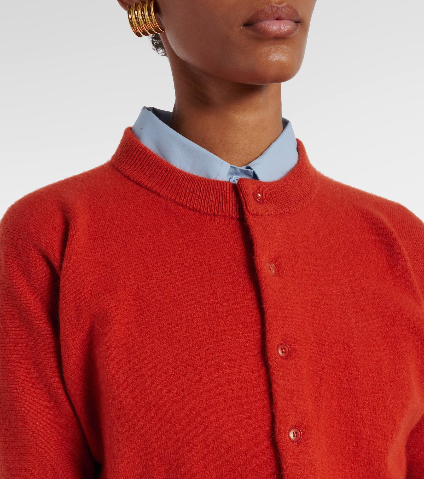 Blouson cashmere-blend cardigan - 4
