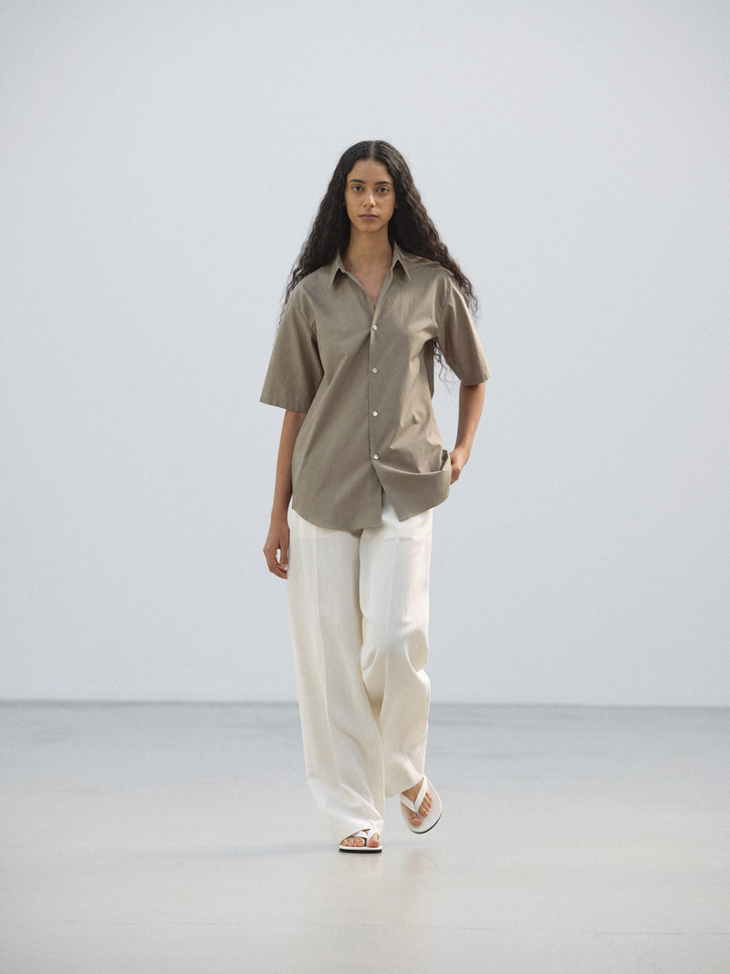 HIGH-TWIST WOOL LINEN TWILL SLACKS 5