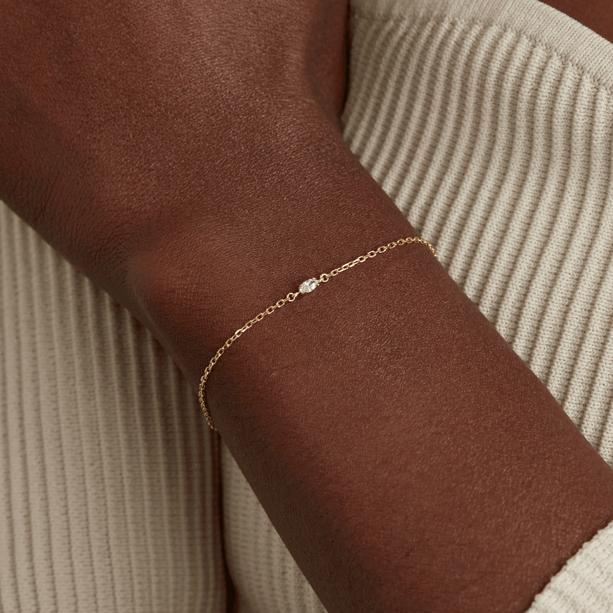 LAB-Created Diamond Marquise Bracelet - 2