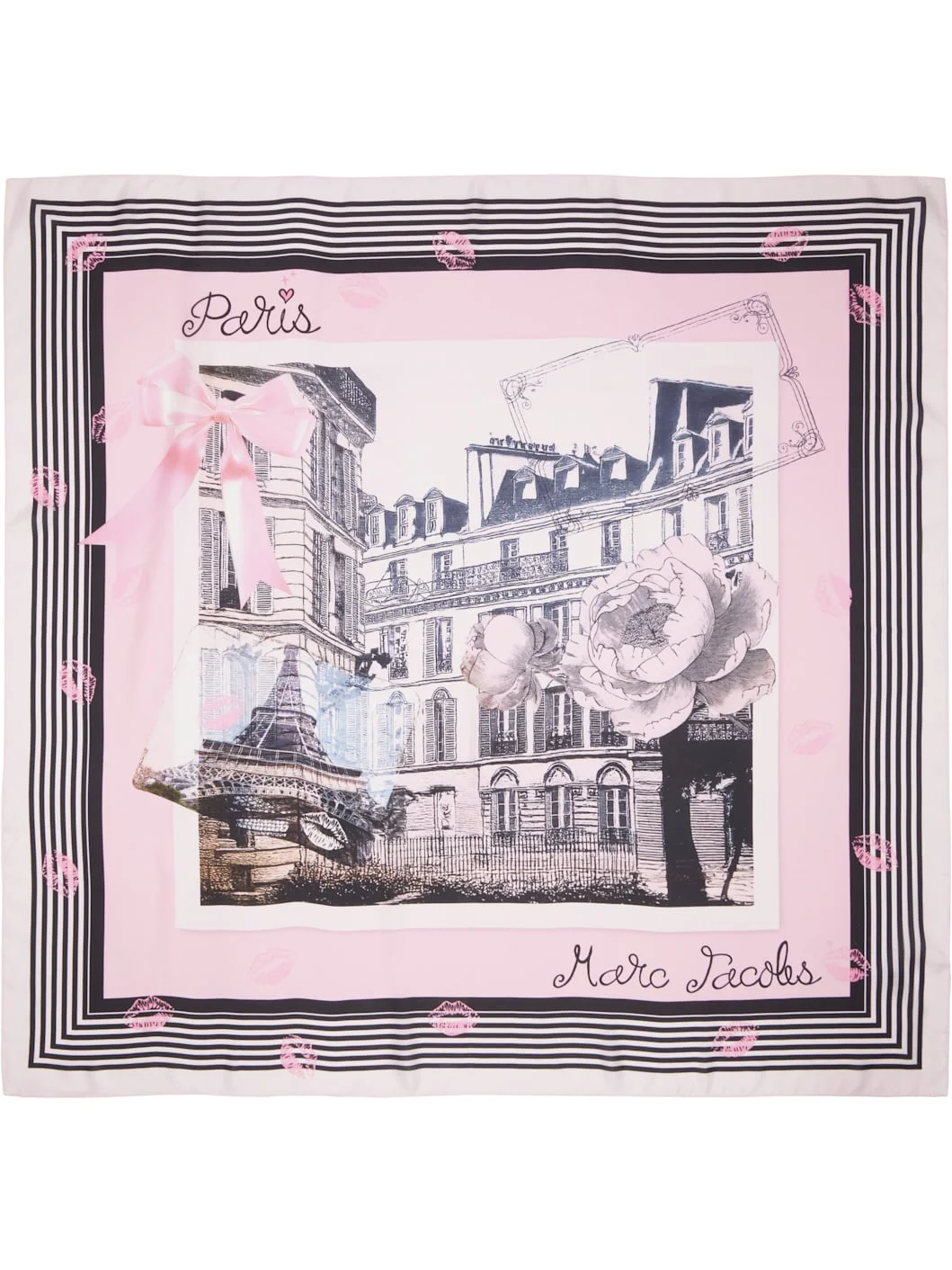 SSENSE Exclusive Pink 'The Paris Silk' City Scarf - 1