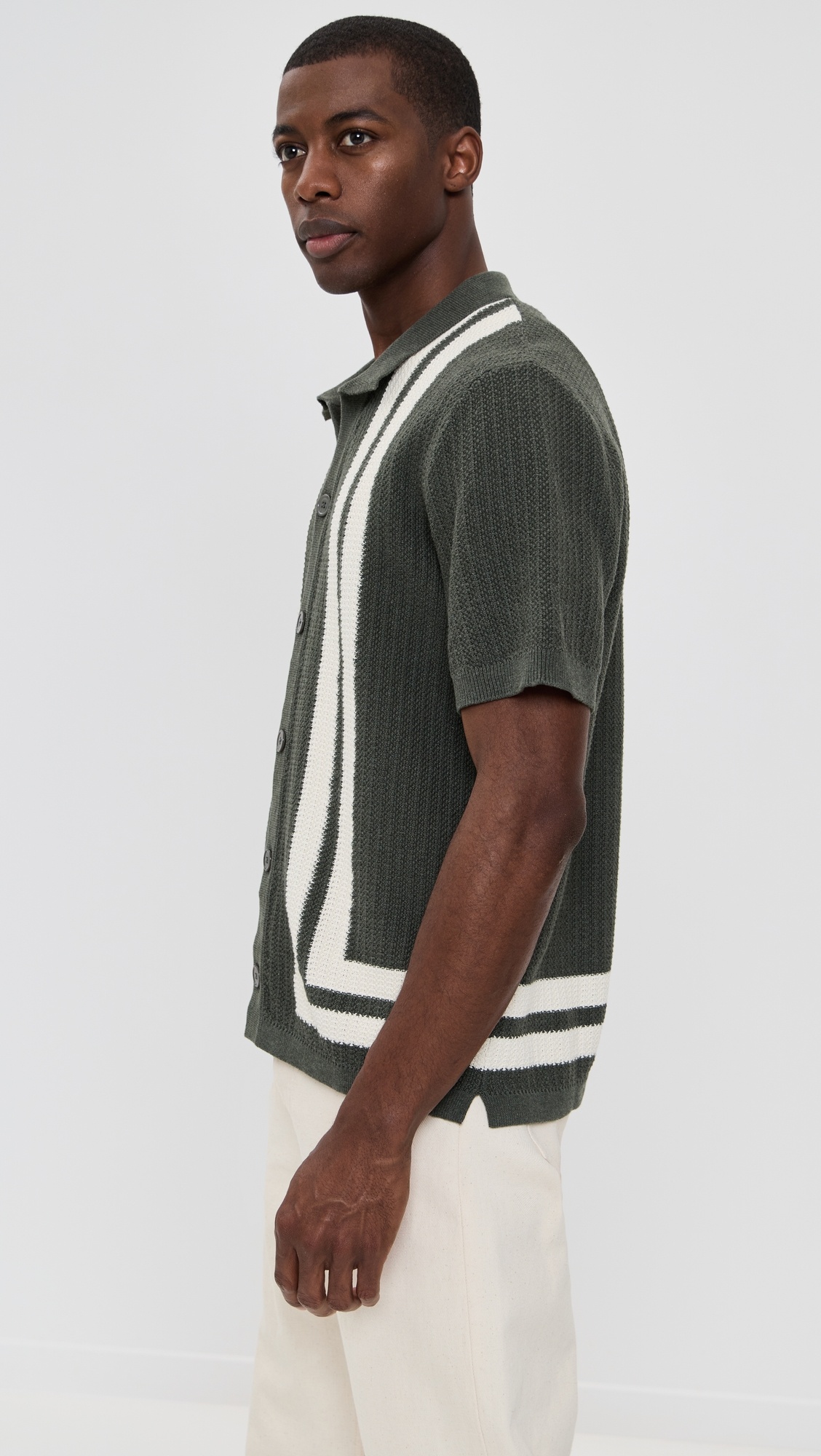 Ares Knit Button Down Polo - 3