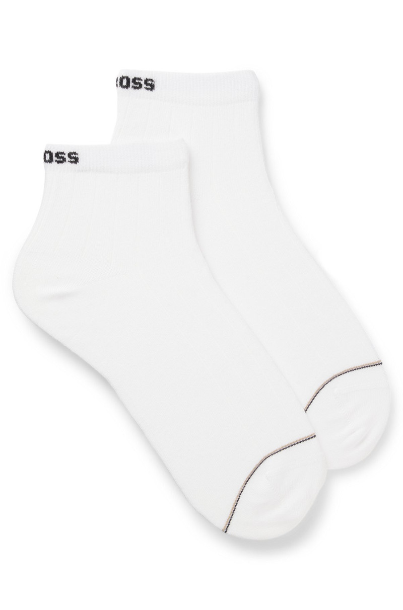 TWO-PACK OF RIBBED COTTON-BLEND SHORT SOCKS 1