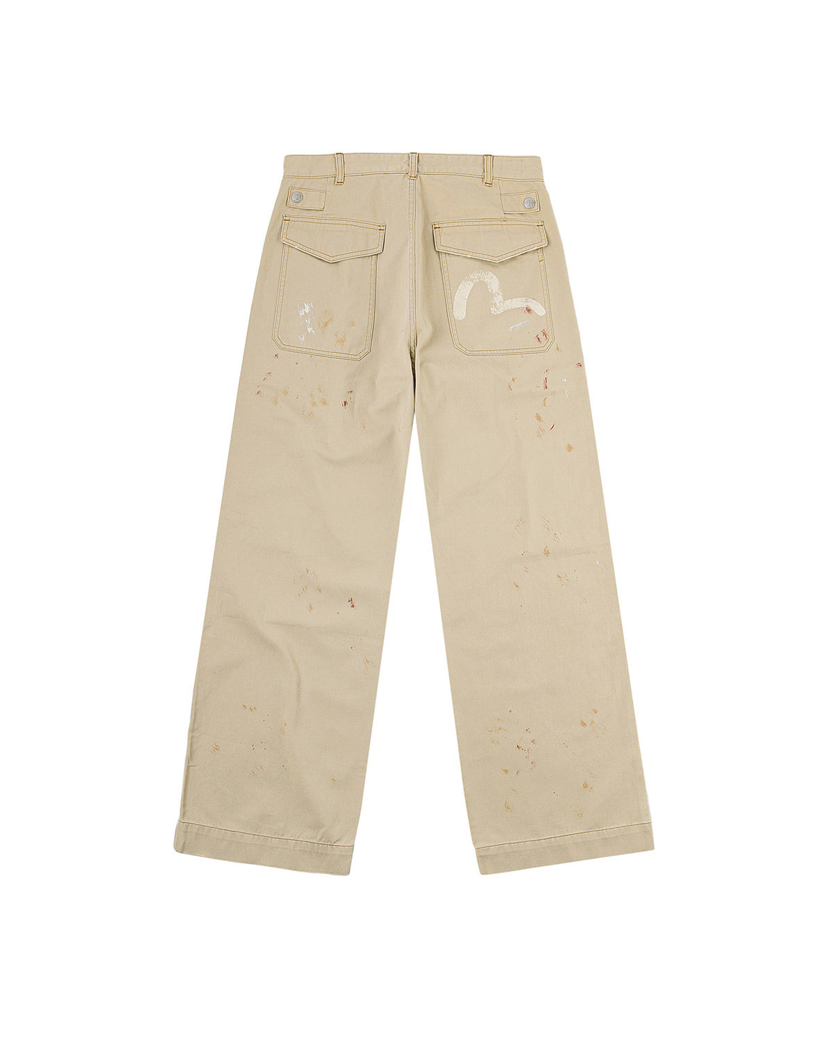 Hand-Painted Seagull and Splash-ink Print Relax Fit Flight Pants - 14