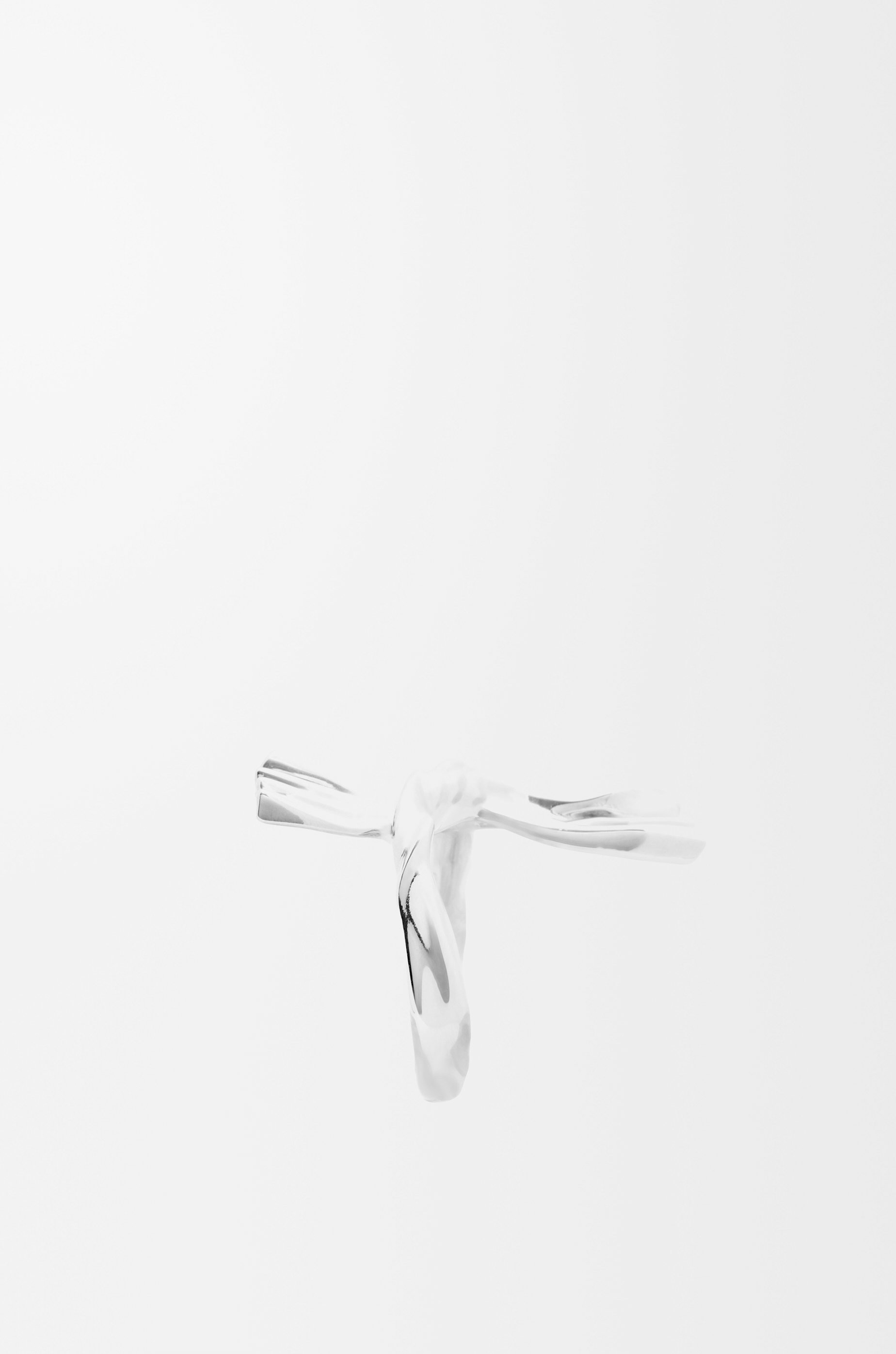 Knuckle Not ring in white gold - 4