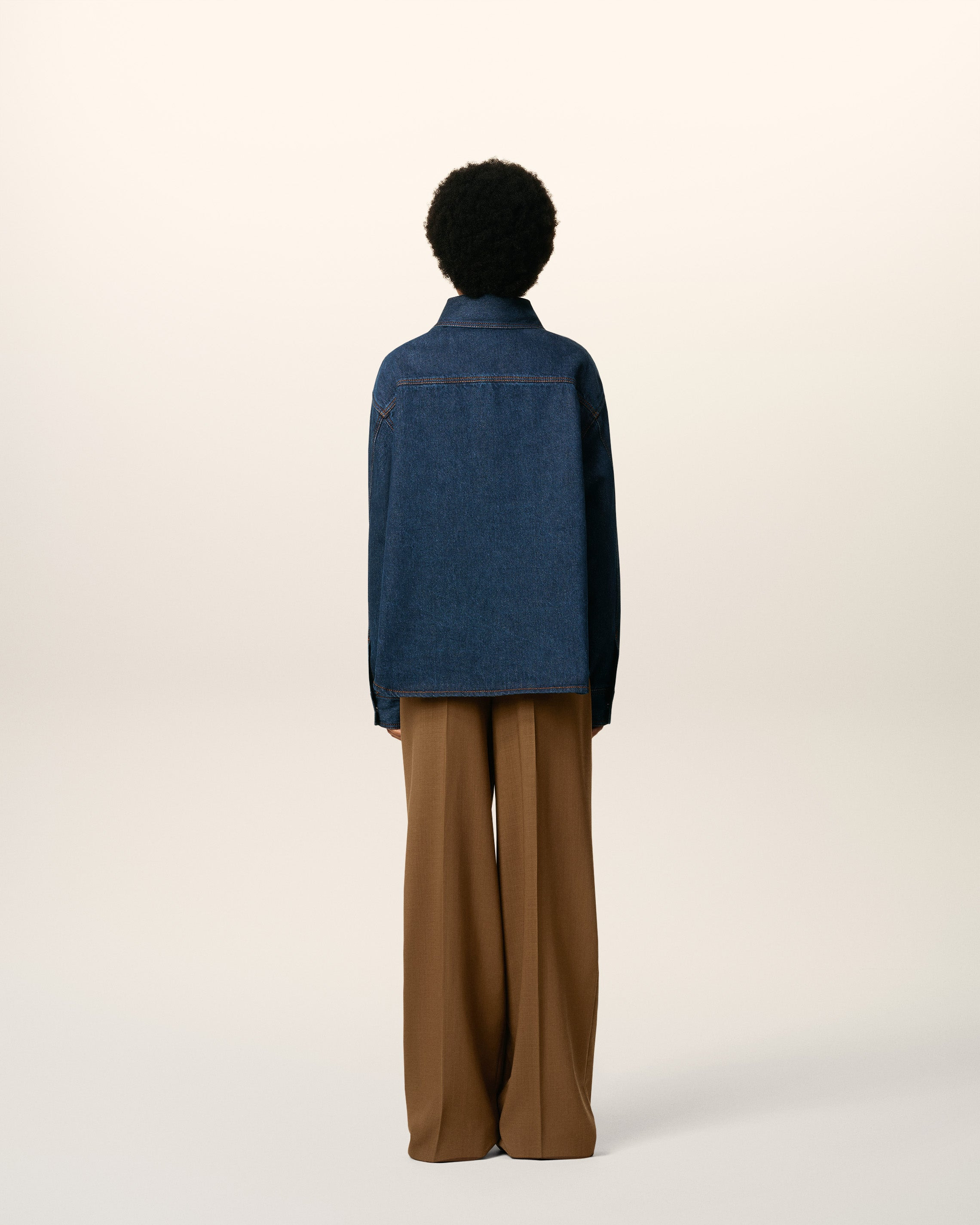 BLUE COTTON AMI DE COEUR OVERSHIRT - 4