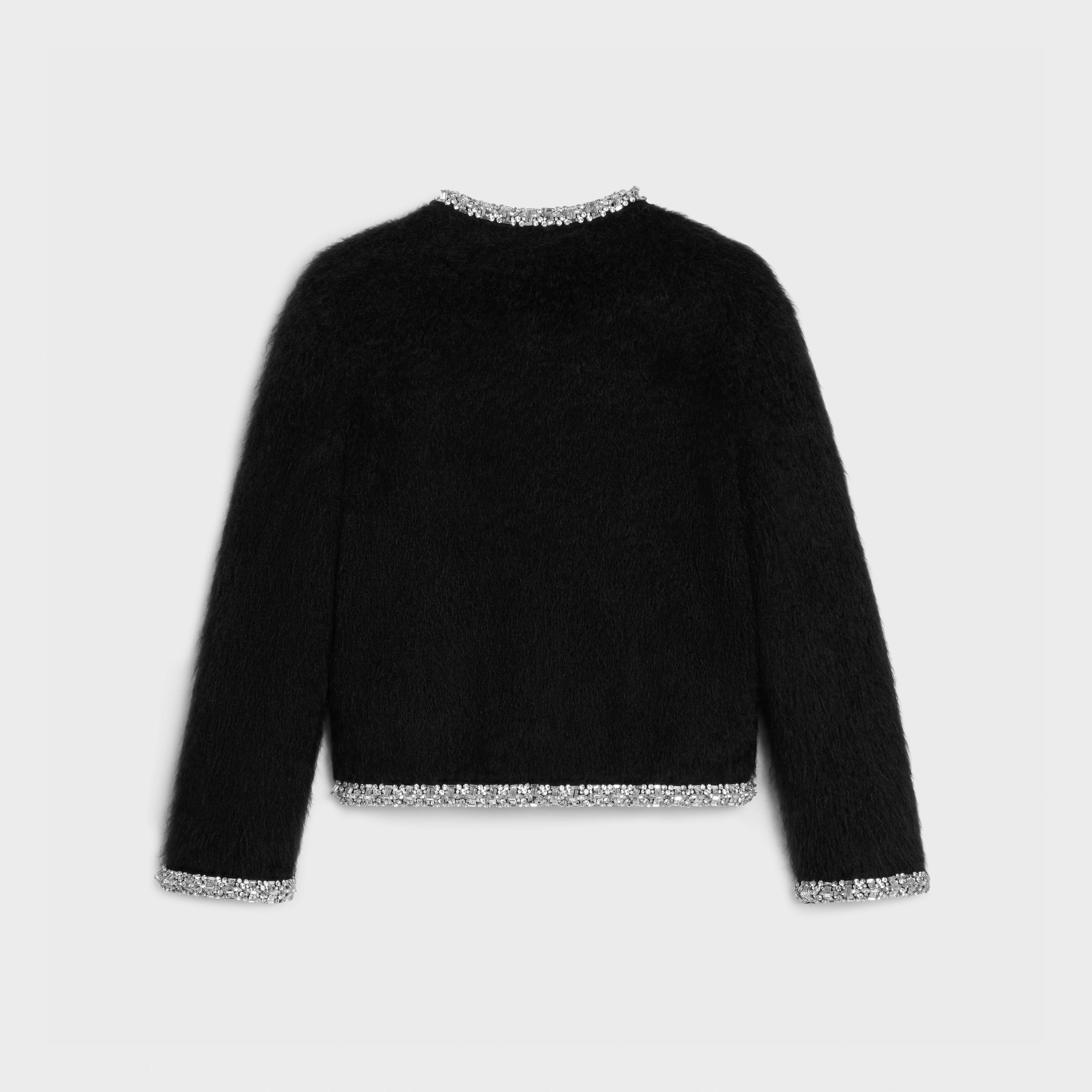 embroidered cardigan in brushed mohair - 2