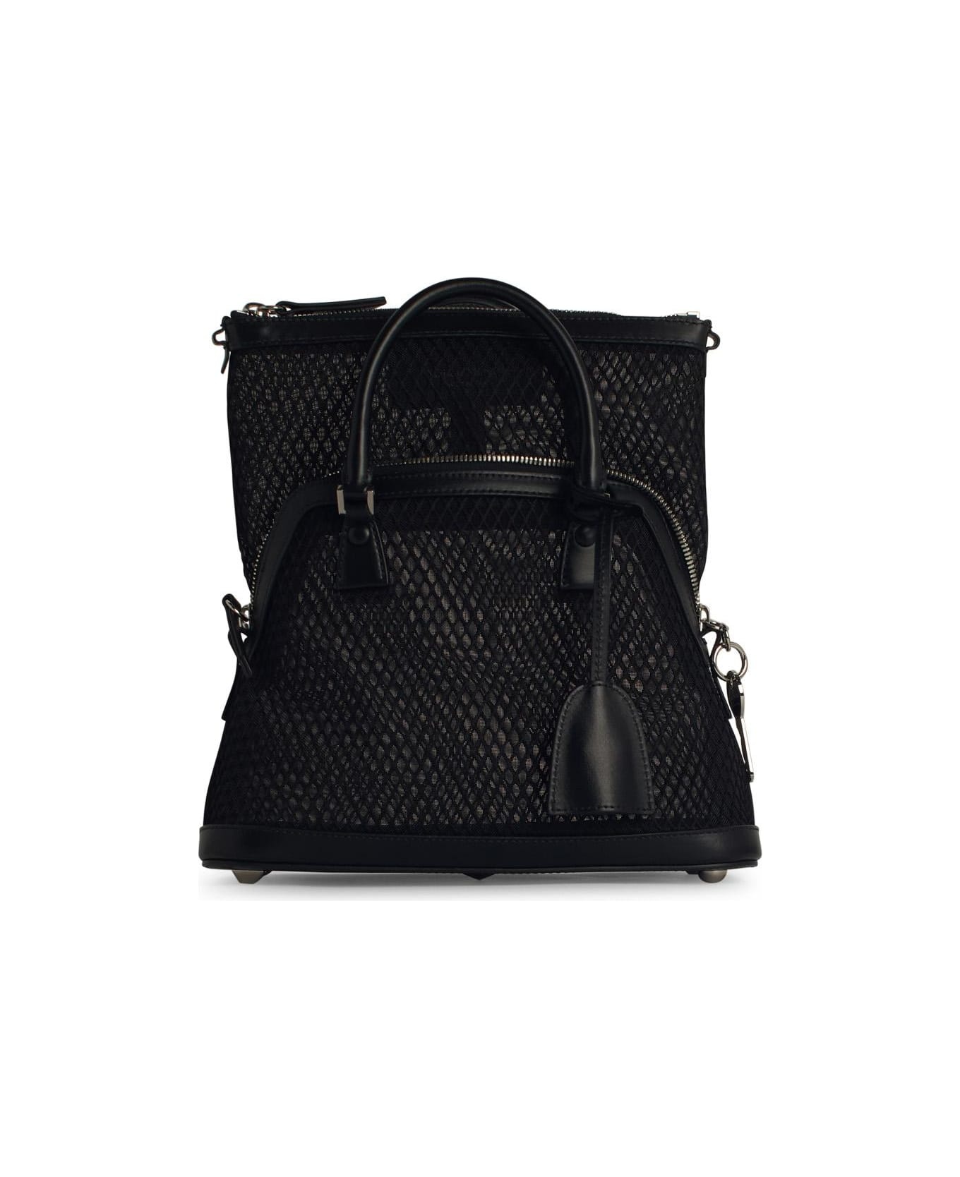 '5ac Mini' Black Leather Blend Bag - 1