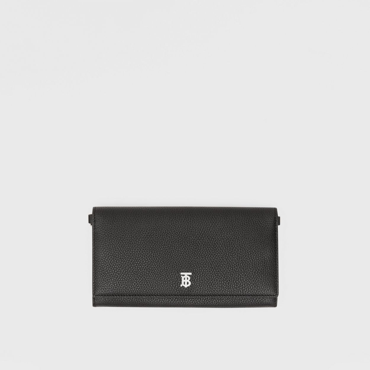 Grainy Leather Wallet with Detachable Strap - 12