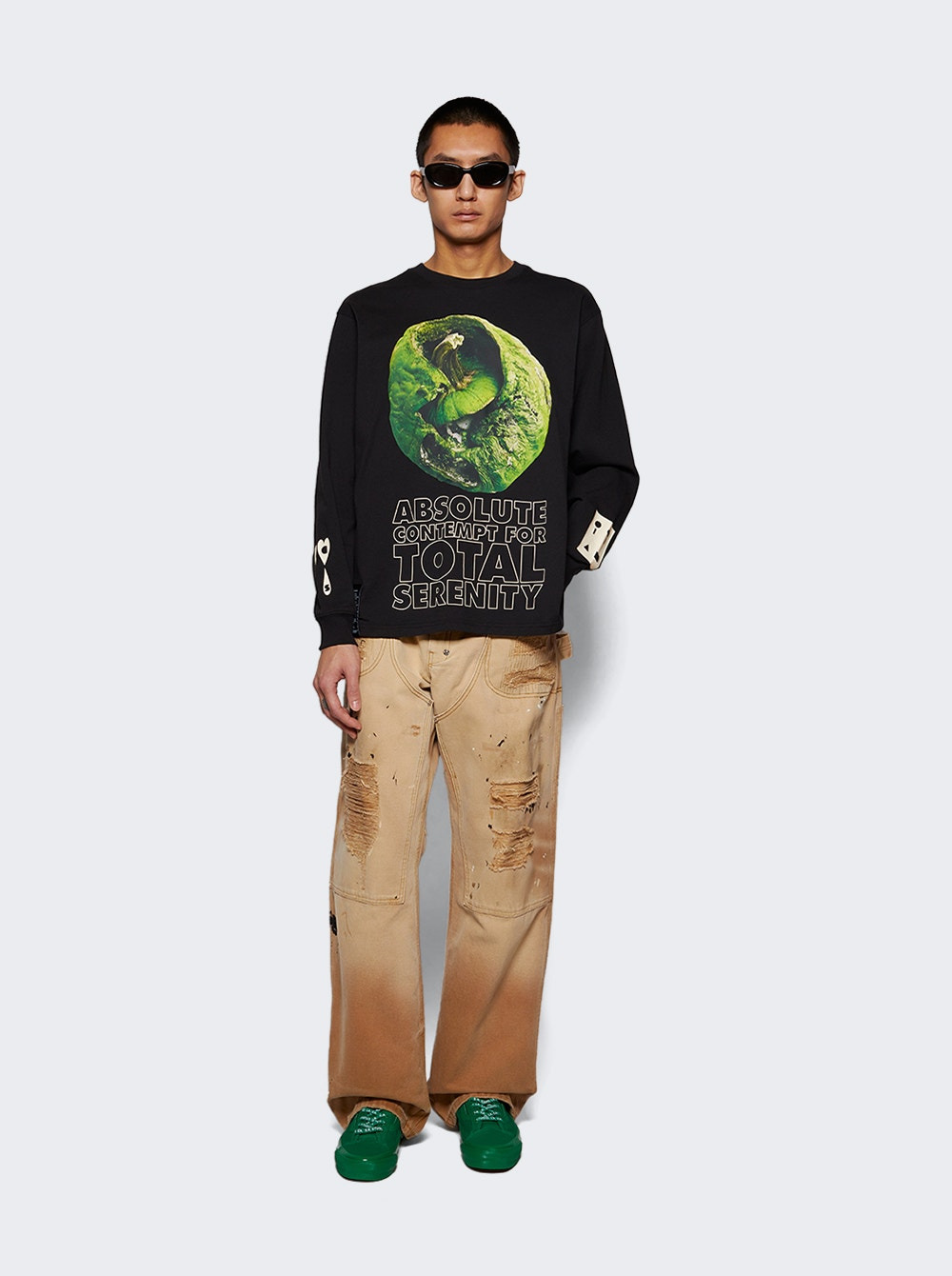 X Sterling Ruby Otw Long Sleeve Tee Black - 2