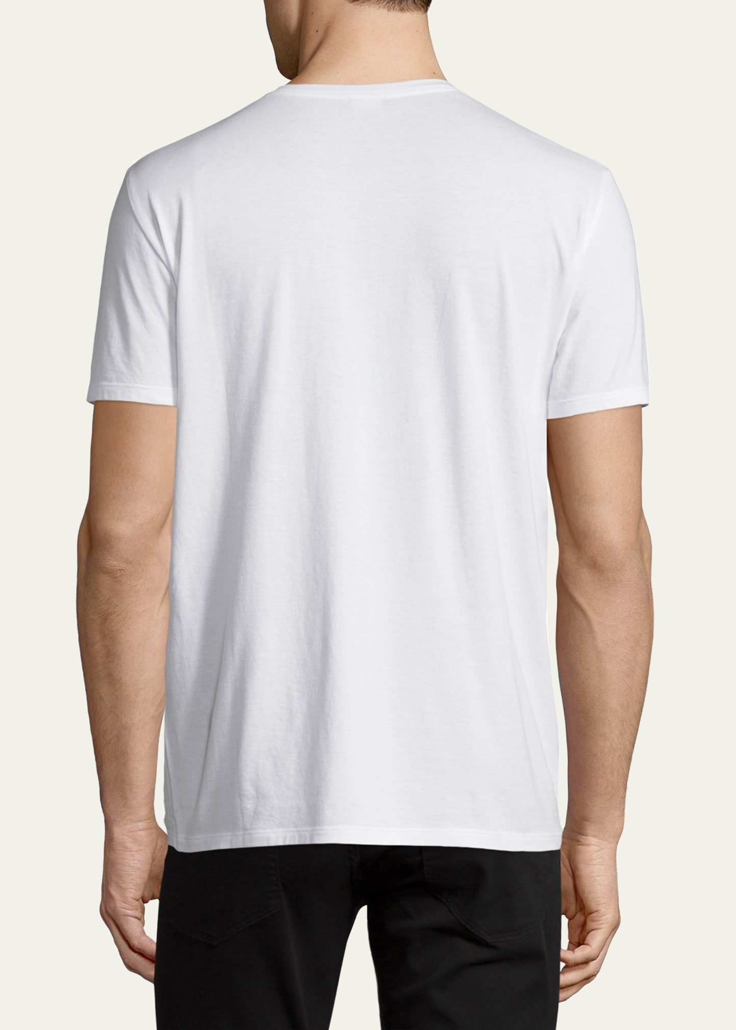Short-Sleeve V-Neck Jersey T-Shirt, Gray - 3