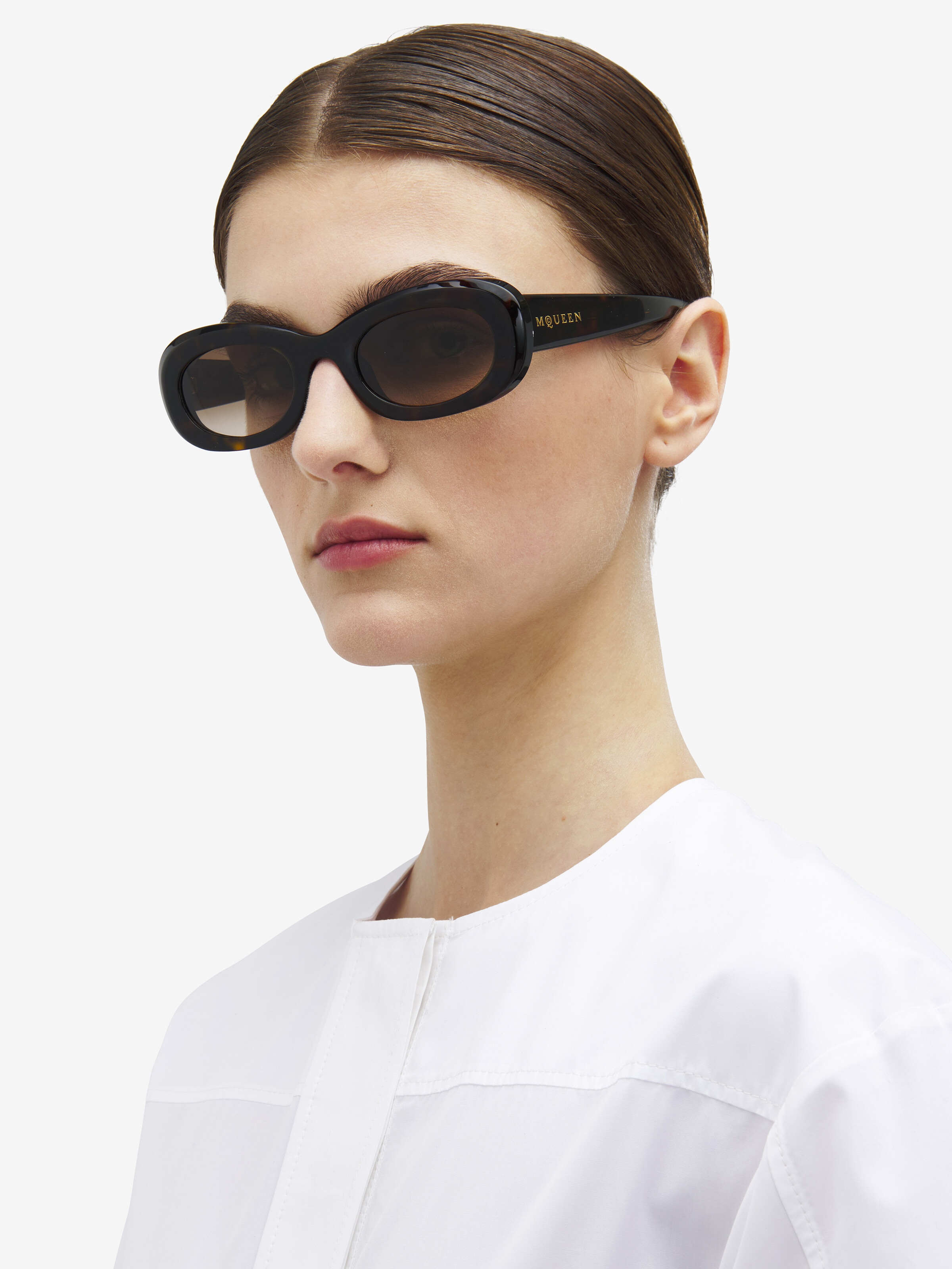 McQueen Logo Oval Sunglasses - 2