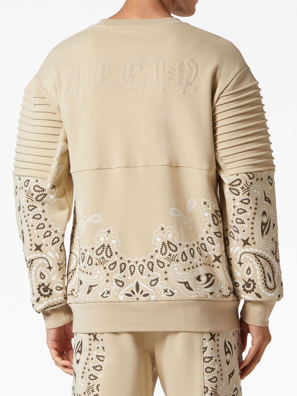 logo-embroidered cotton sweatshirt - 4