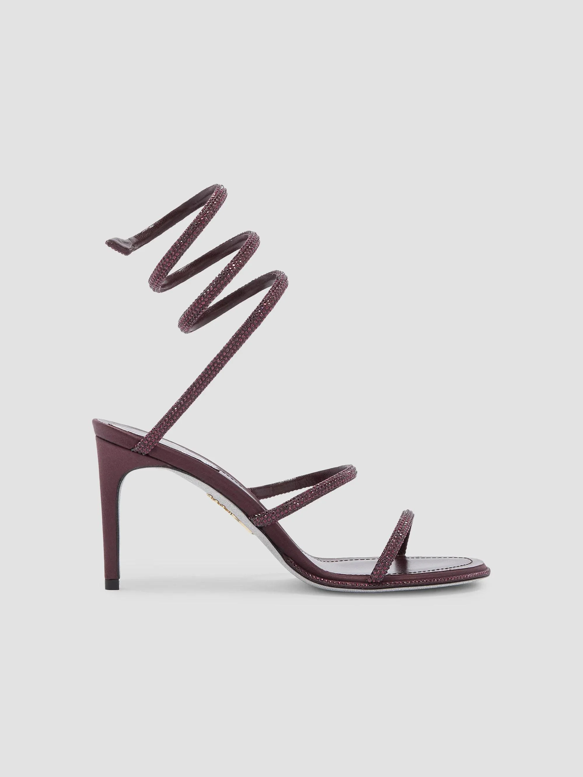 Women's Cleo 105MM Satin Sandals - Fondant Burgundy - 1