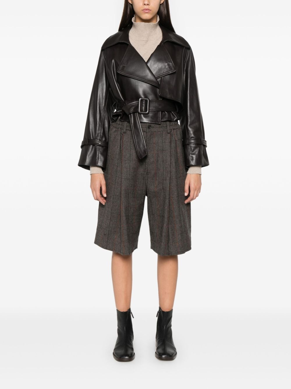 check-pattern shorts - 3
