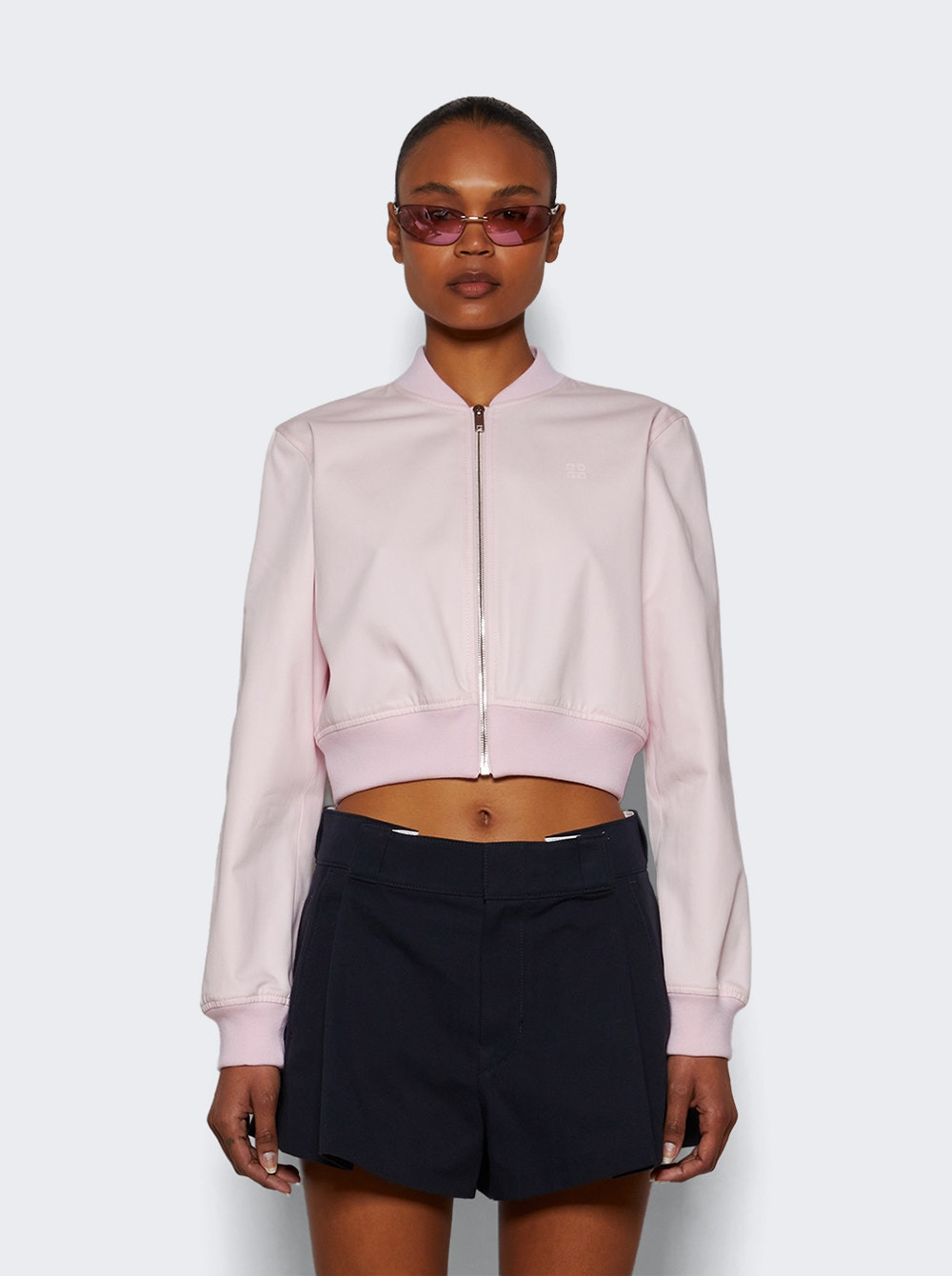 Bomber With Back Embroidery Baby Pink - 2