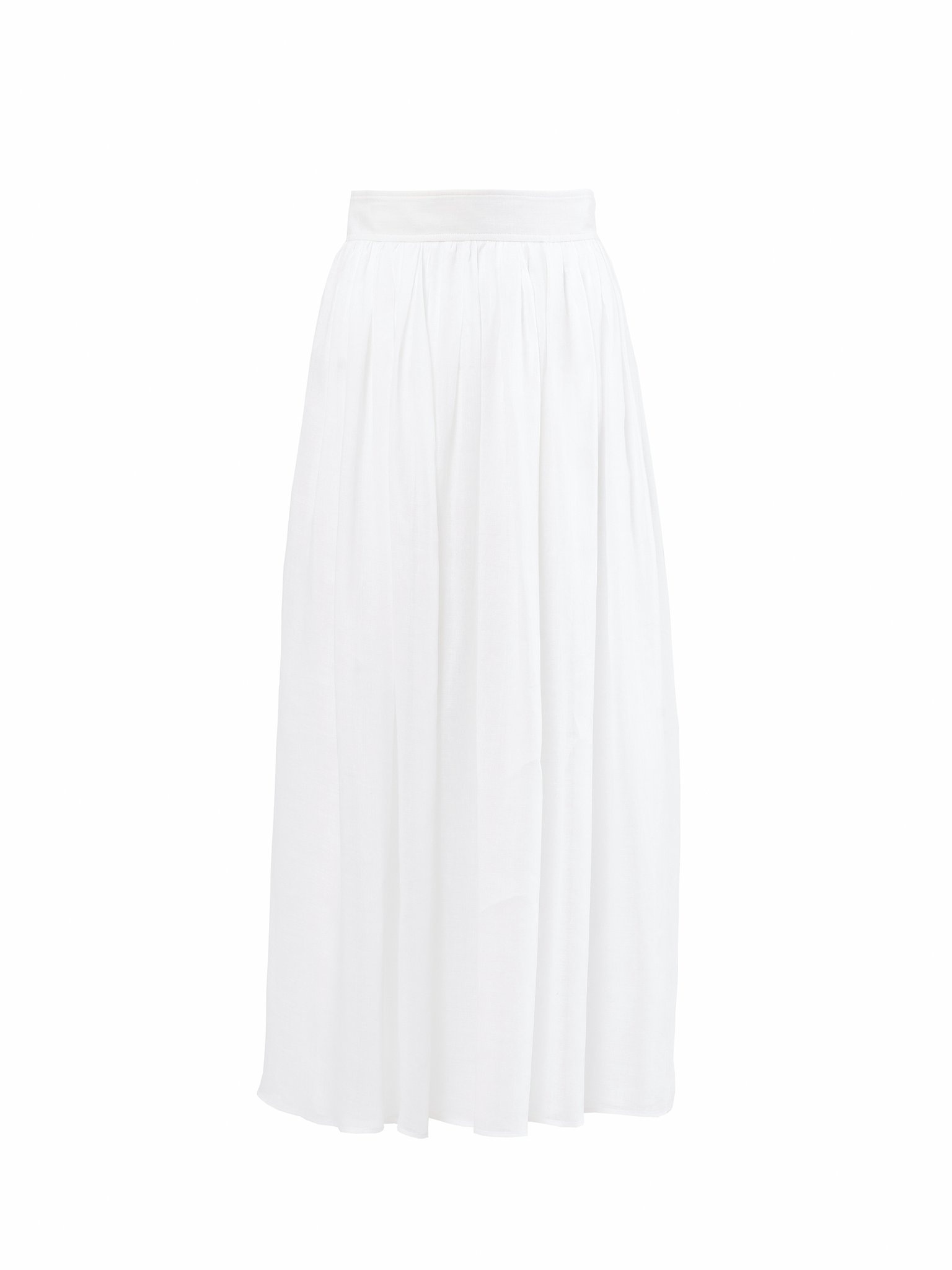 GATHERED MID-LENGTH SKIRT - 1