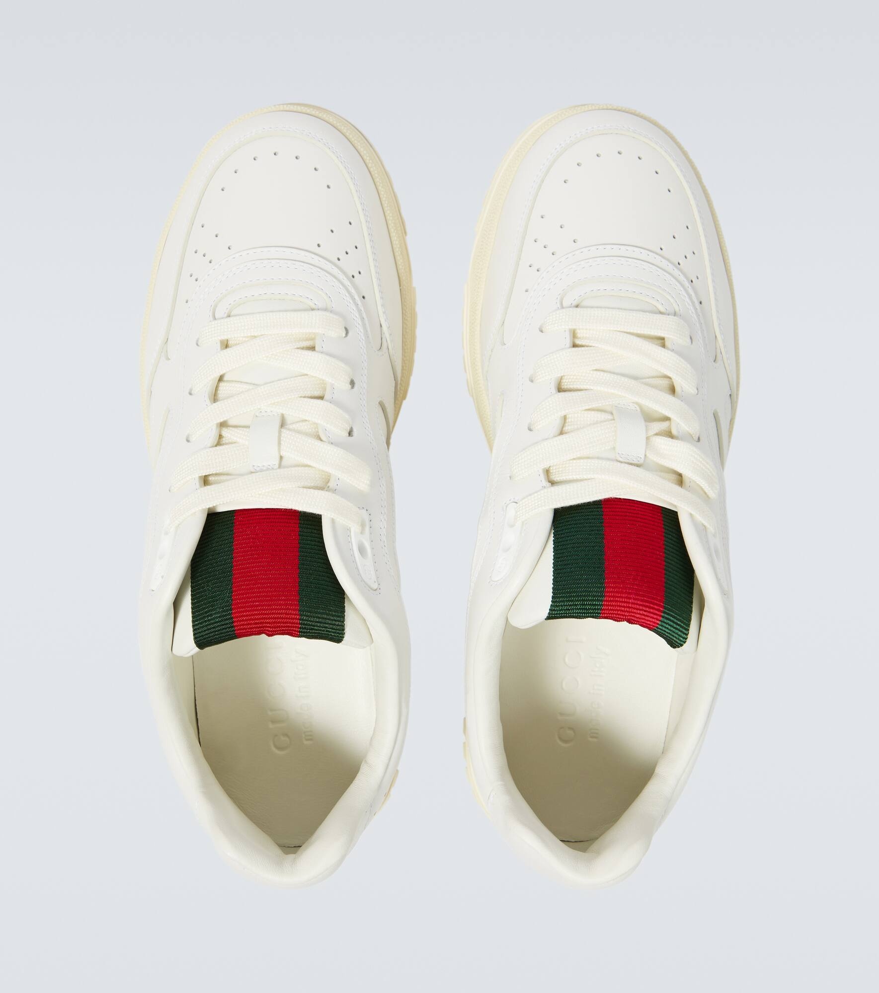 Gucci Re-Web leather sneakers - 3