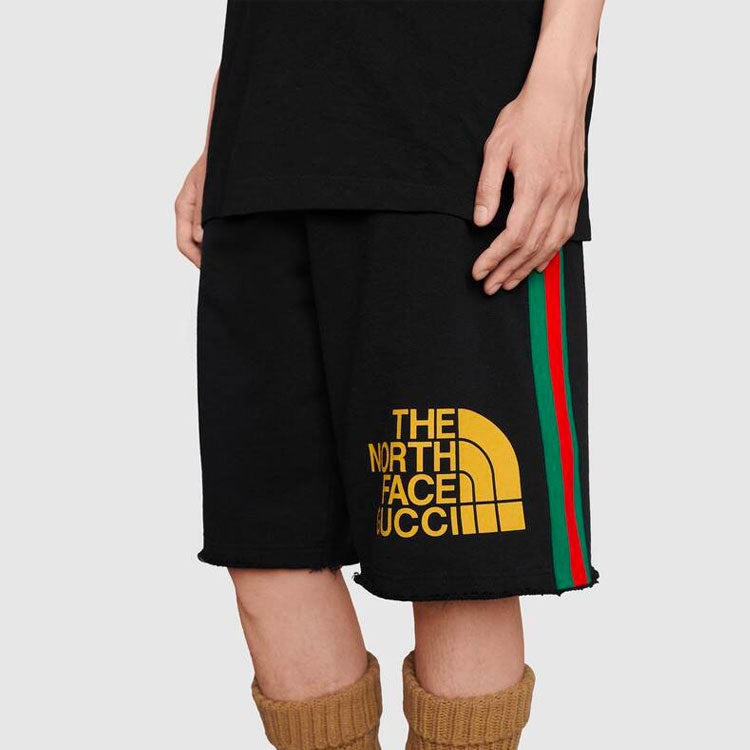 Men's Gucci x THE NORTH FACE Crossover Webbing Printing Cotton Shorts Black 651727-XJDIP-1082 - 5