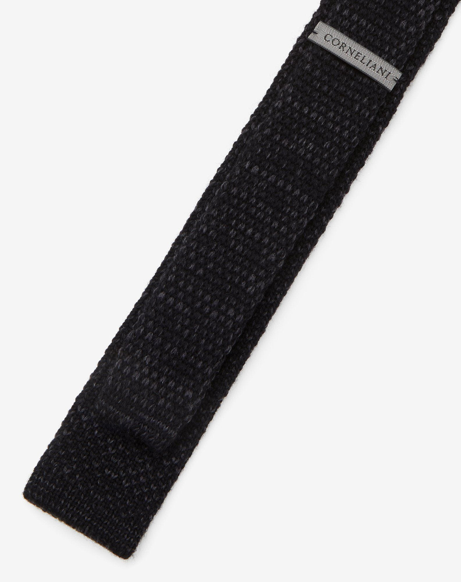 Black knit tie - 3