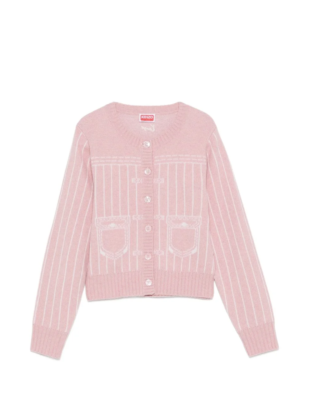striped buttonned cardigan - 1