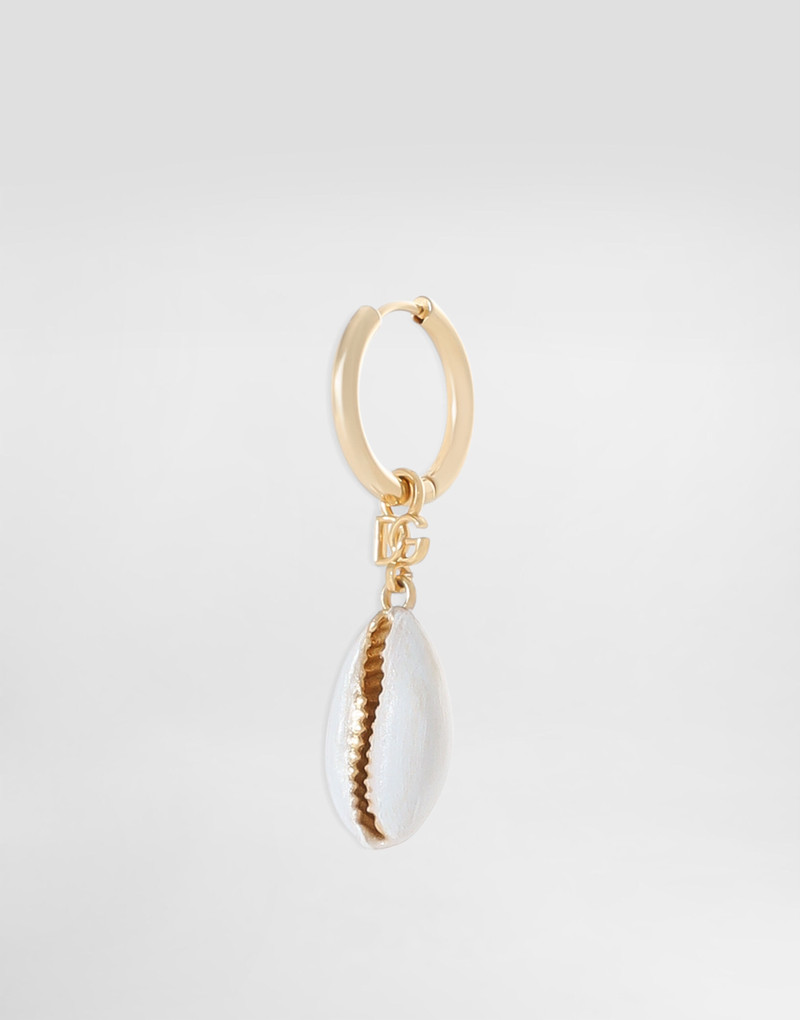 Creole single earring with shell 3