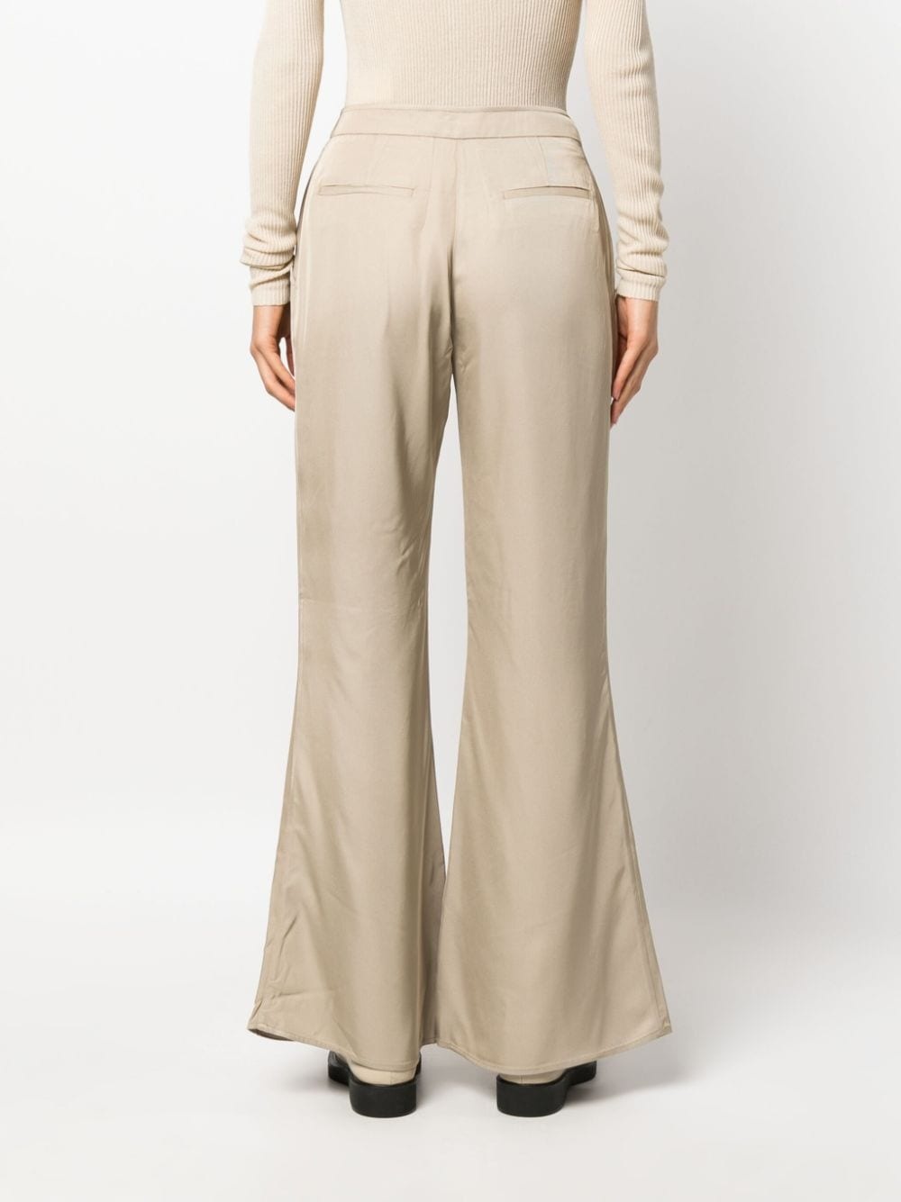 high-waist flared trousers - 4