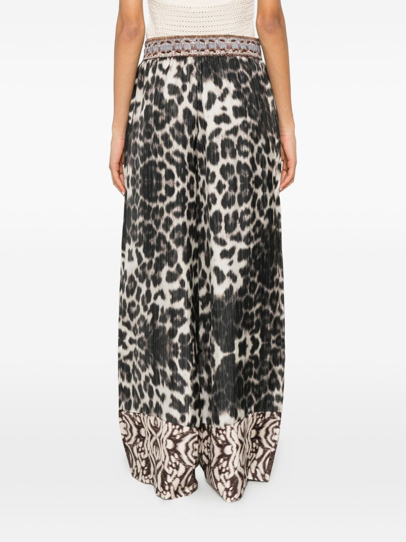 leopard-print palazzo pants 4