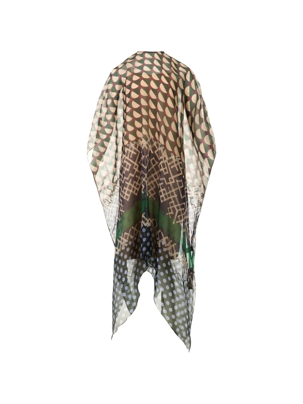 geometric-print handkerchief-hem dress - 1