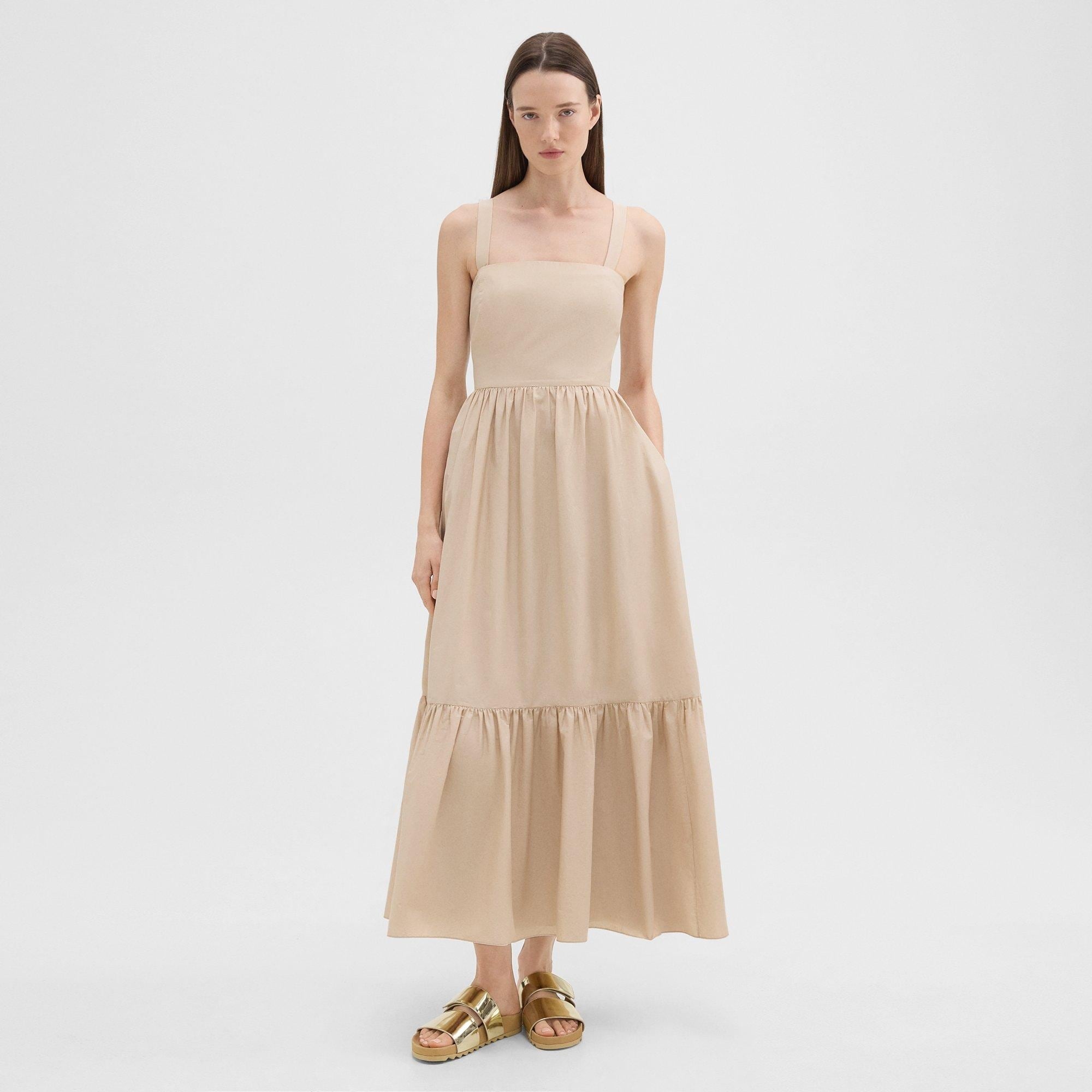 Tiered Sleeveless Dress in Cotton-Blend - 2