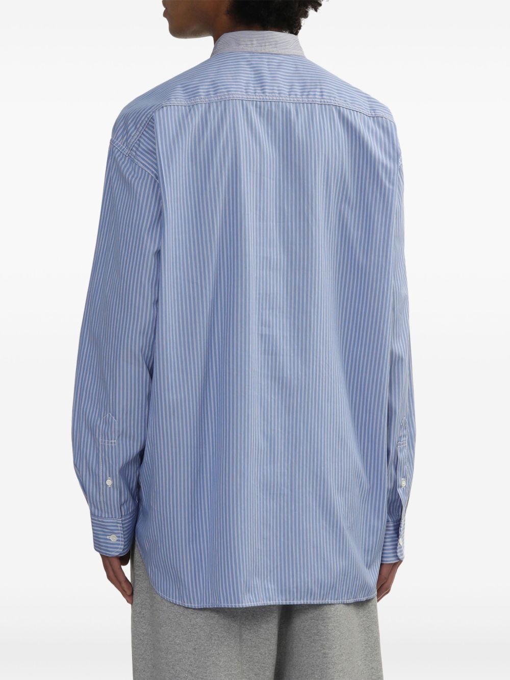 striped patchwork shirt - 4