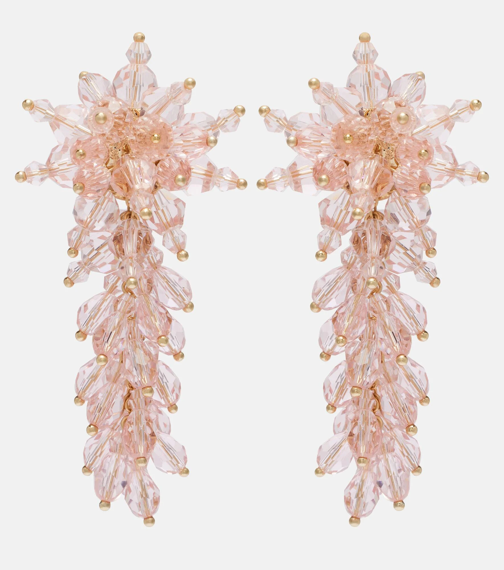 Crystal-embellished drop earrings - 1