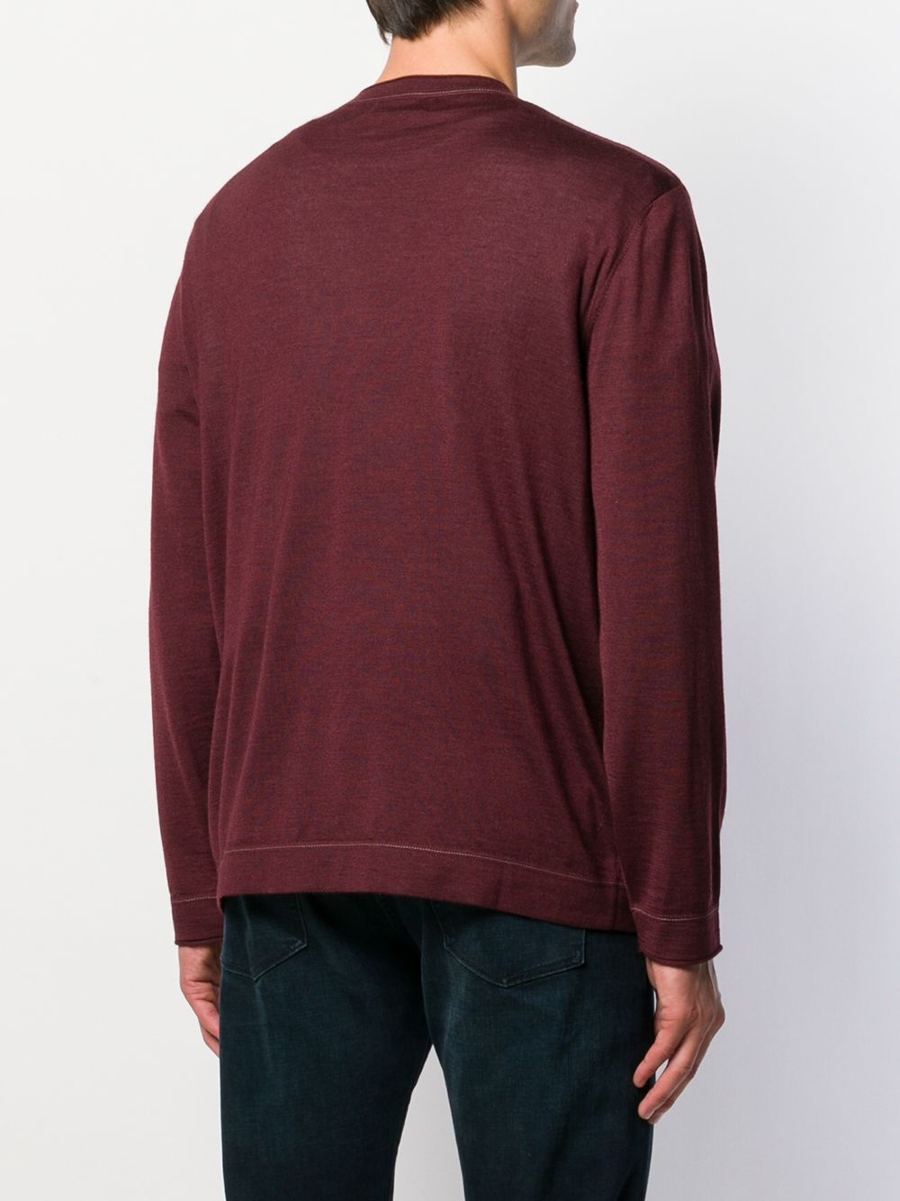 contrast stitch jumper - 4