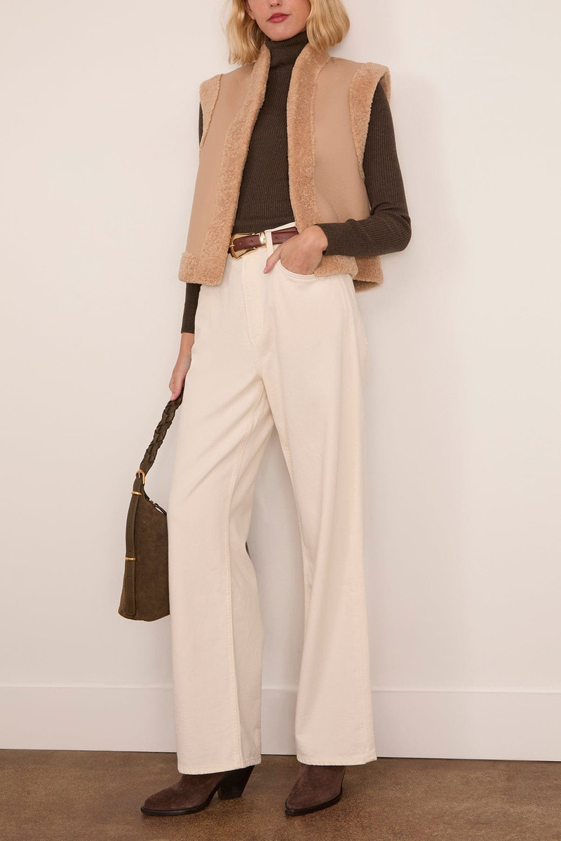 Vanessa Bruno Daman Vest in Biscuit outlook