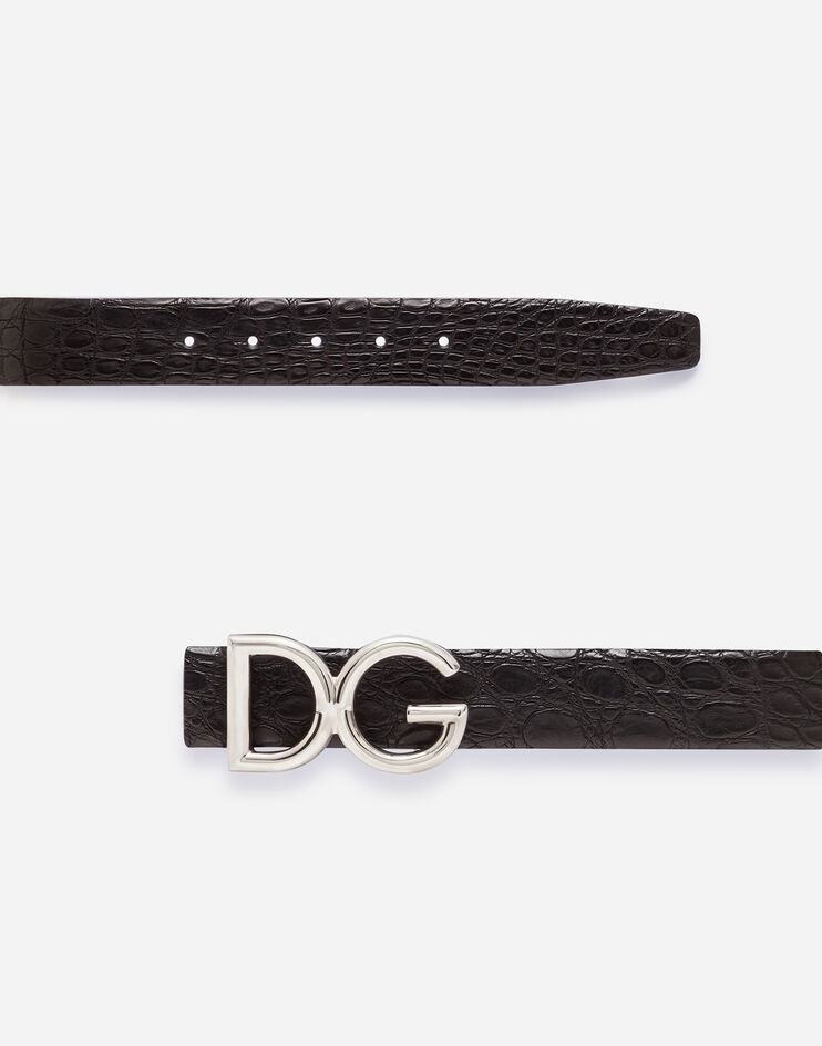 Crocodile belt with DG logo - 2