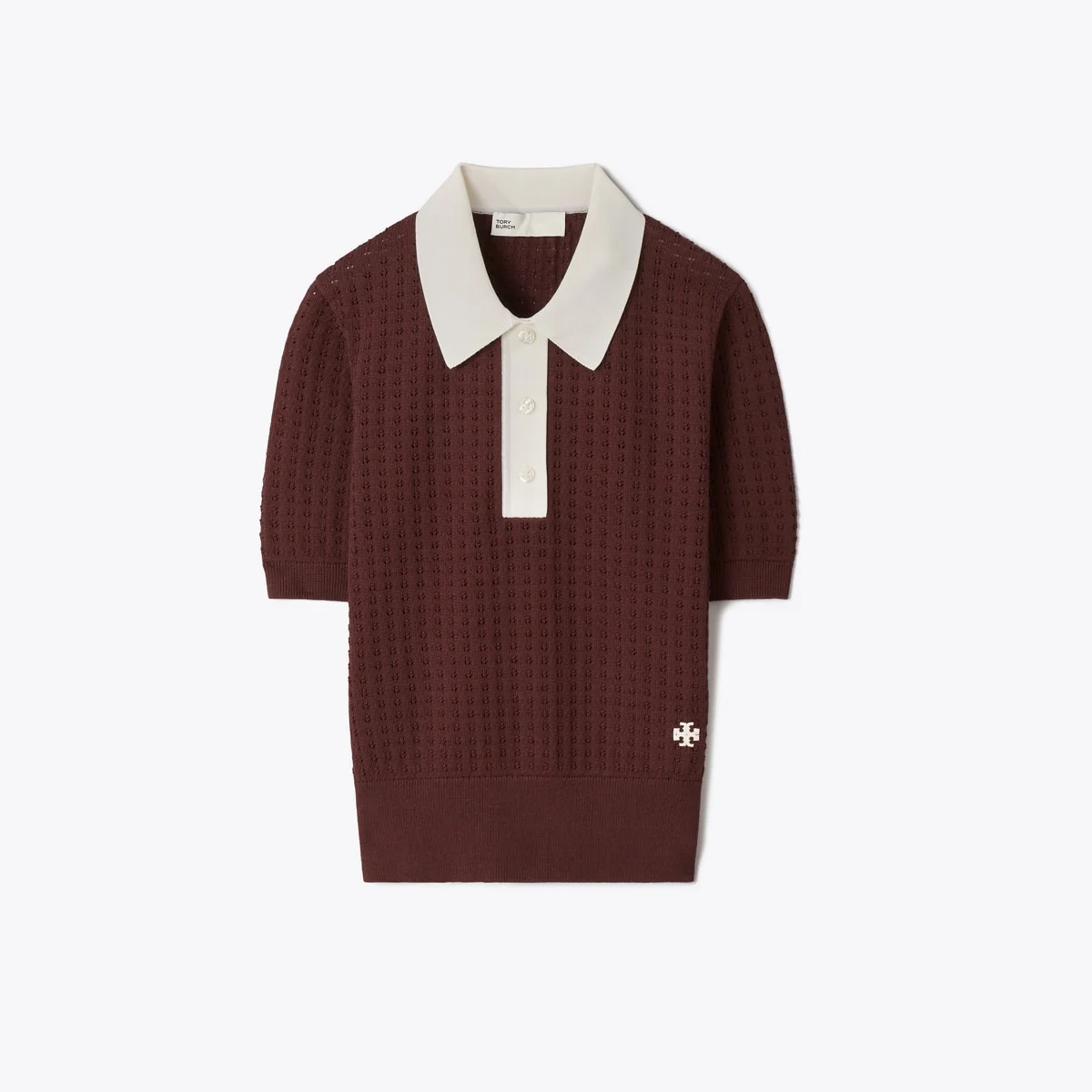 Cotton Pointelle Sweater - 1