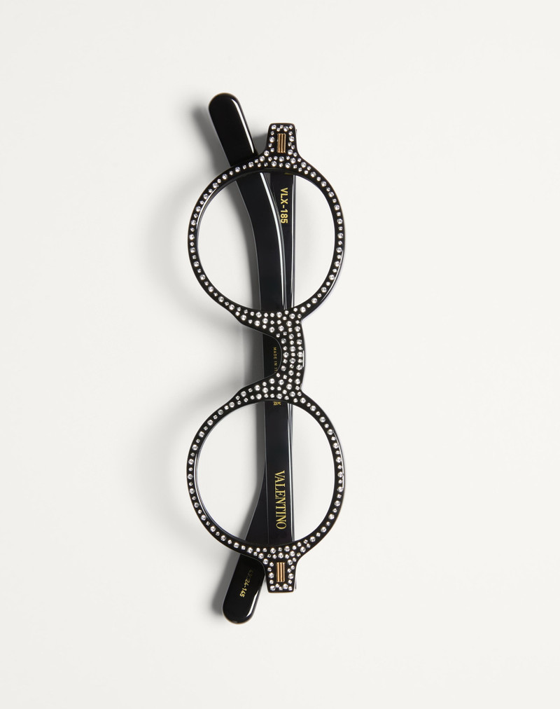 BIZARRE CIRCLE GLASSES WITH CRYSTALS IN ACETATE 6